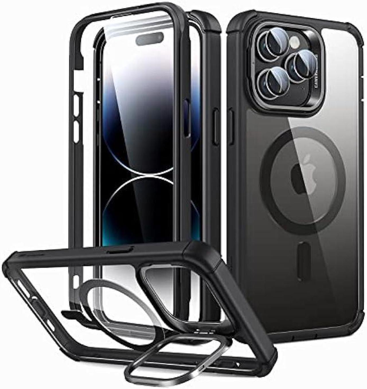 Main image of ESR for iPhone 14 Pro Max Case,Full Body Shockproof Case Compatible with MagSafe,Military-Grade Protection, Magnetic Phone Case for iPhone 14 Pro Max,Shock Armor Kickstand Case (HaloLock),Clear Black