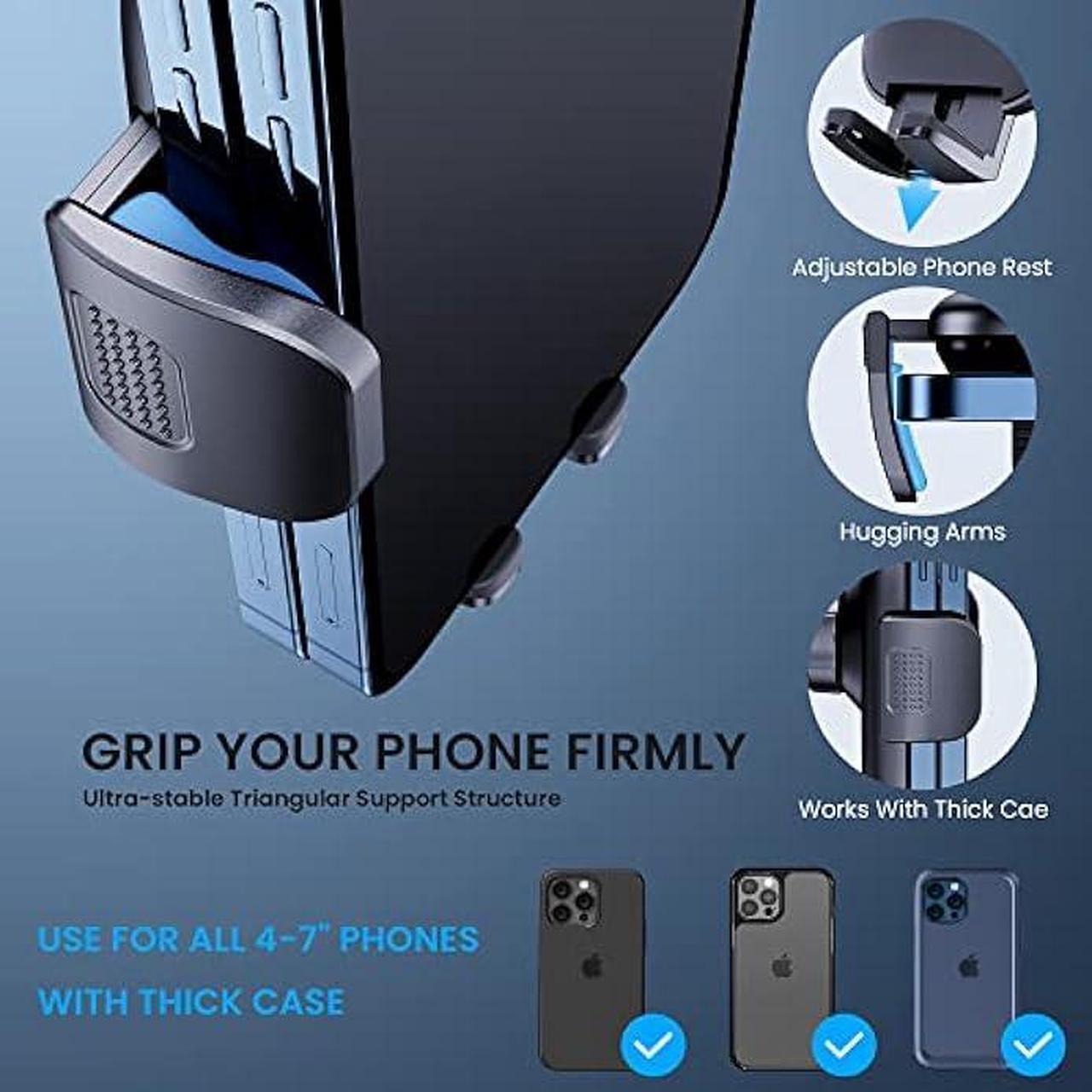Alt view image 3 of 7 - Phone Mount for Car Phone Holder Mount Upgraded Metal CD Slot Phone Holder Car Cell Phone Holder Thick Cases Friendly iPhone Holder for Car Phone Mount for CD Player Fit for All iPhone Smartphone