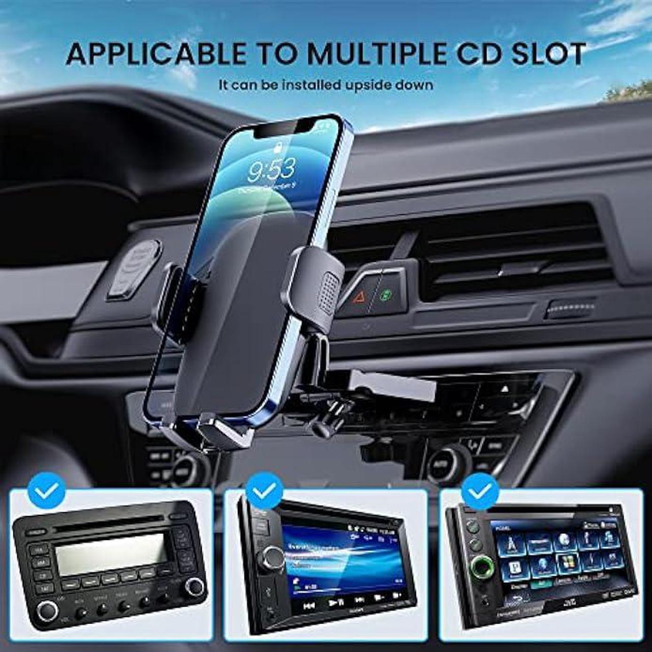 Alt view image 5 of 7 - Phone Mount for Car Phone Holder Mount Upgraded Metal CD Slot Phone Holder Car Cell Phone Holder Thick Cases Friendly iPhone Holder for Car Phone Mount for CD Player Fit for All iPhone Smartphone
