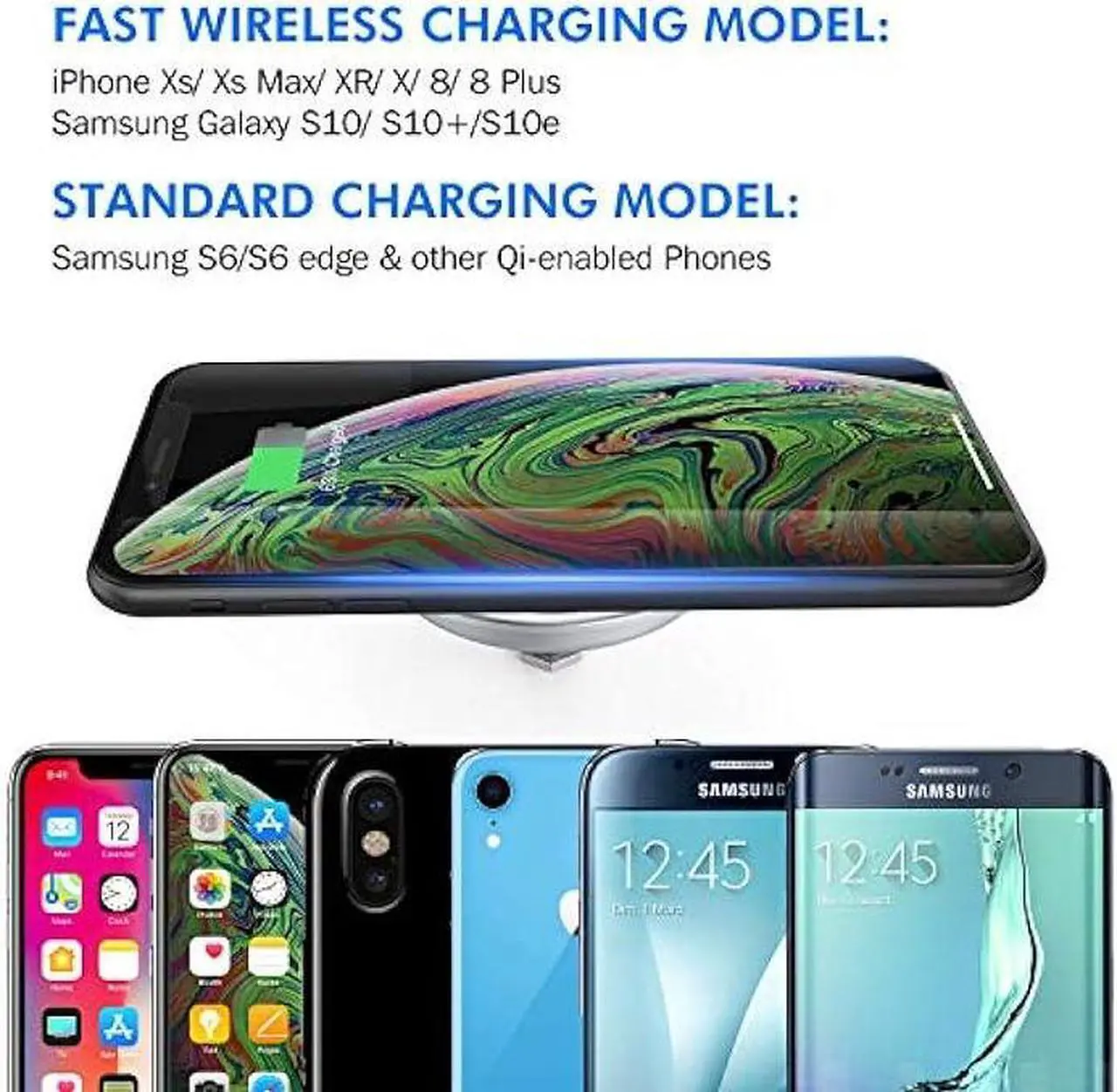 Alt view image 6 of 6 - i.VALUX Embed Desk Wireless Charger, 15W Fast Charging Pad Phone Charger, Hidden Desktop Grommet Power Qi Charging Station Compatible with iPhone 14/13/12/11/11 Pro/Xs Max/XR/Galaxy 10/S10+/S9/S9+