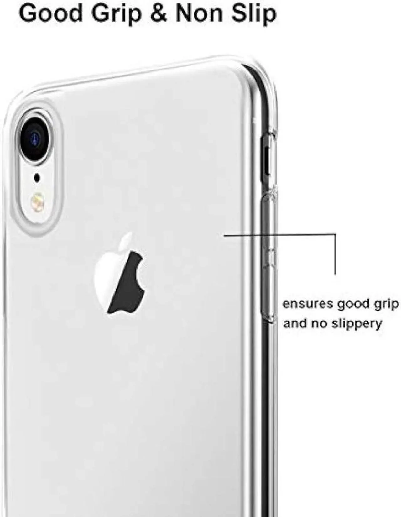 Alt view image 4 of 7 - Unov Case Compatible with iPhone XR Clear Slim Protective Soft TPU Bumper [Support Wireless Charging] 6.1 Inch(Crystal Clear)