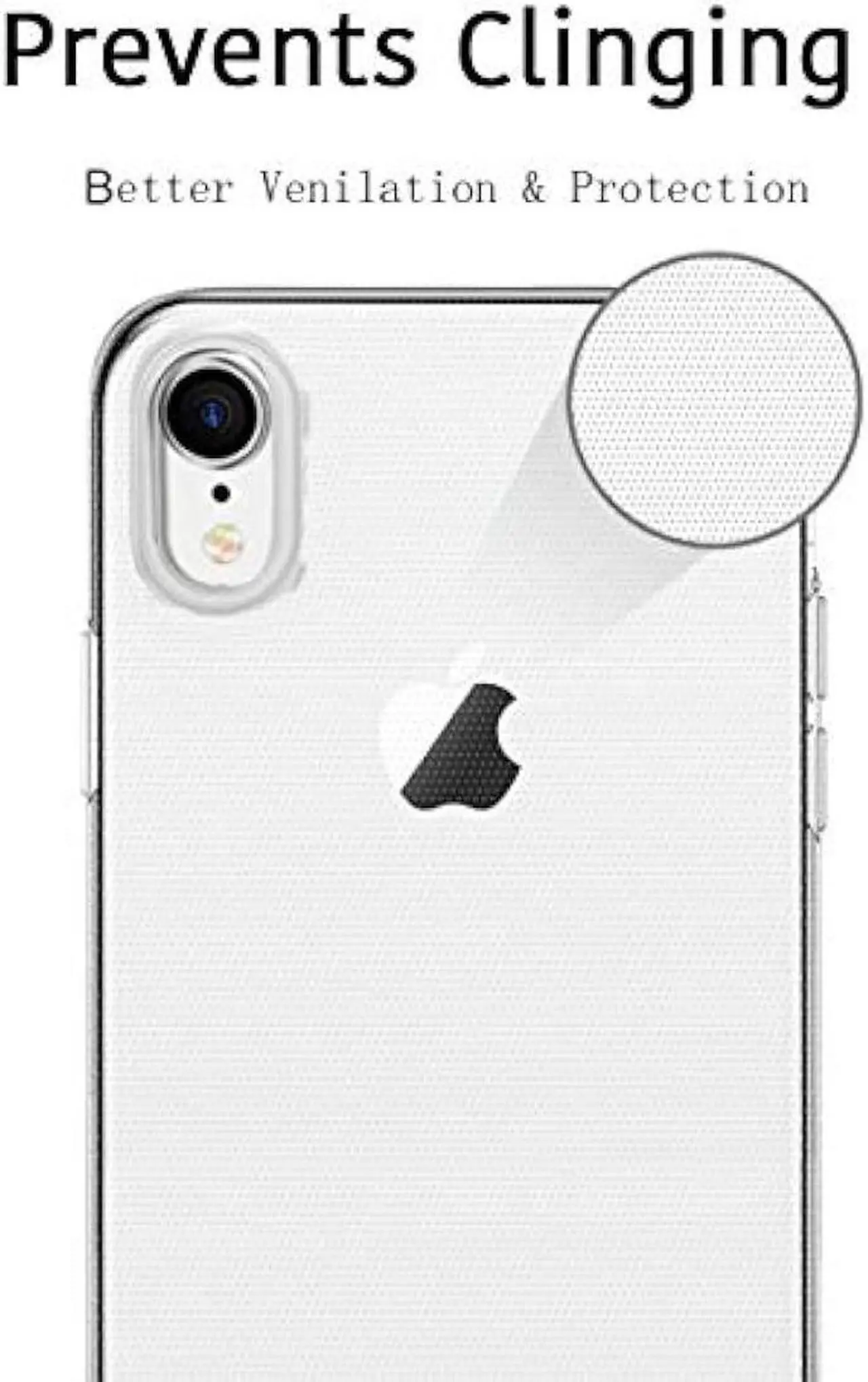 Alt view image 6 of 7 - Unov Case Compatible with iPhone XR Clear Slim Protective Soft TPU Bumper [Support Wireless Charging] 6.1 Inch(Crystal Clear)