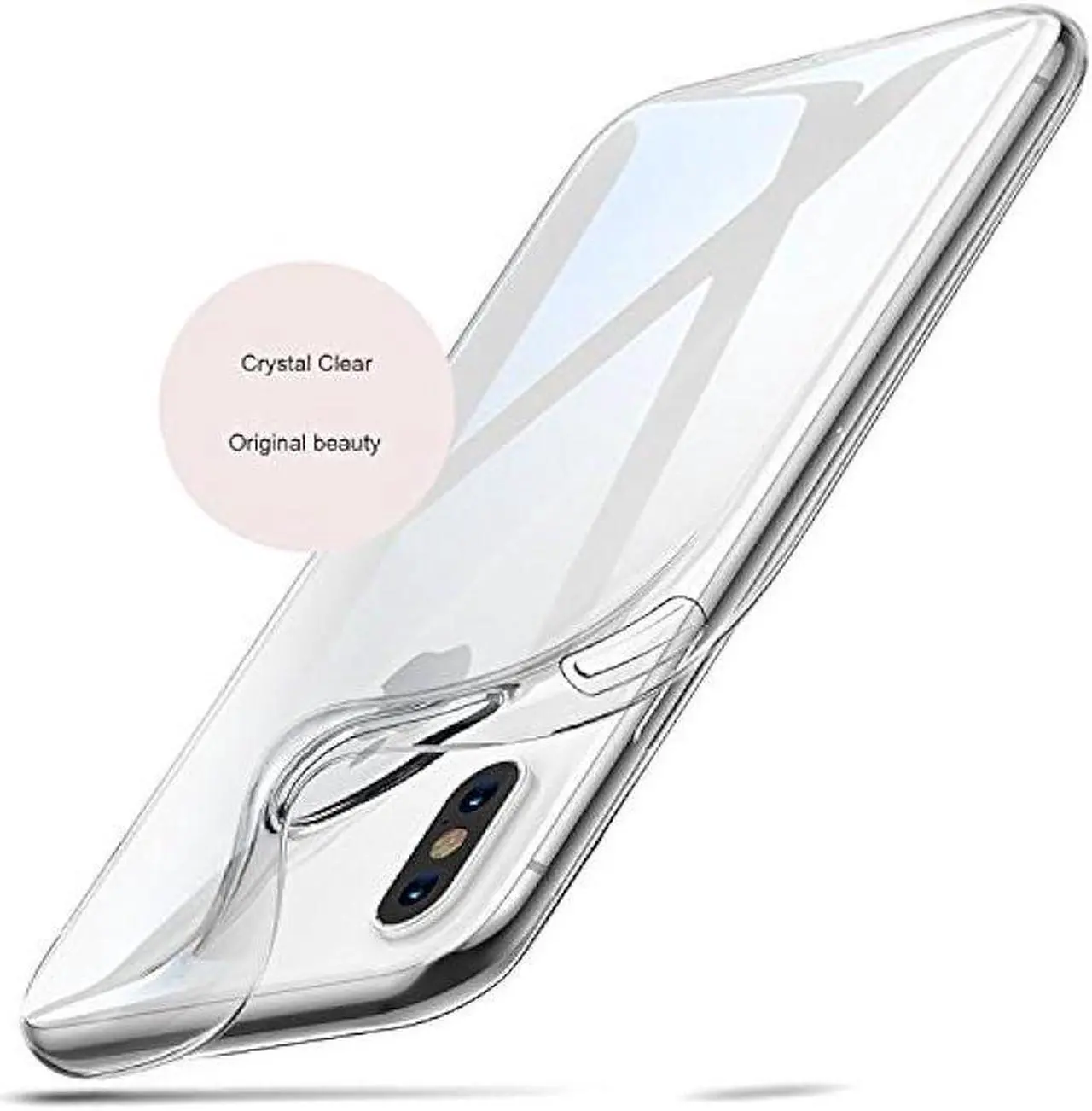Alt view image 7 of 7 - Unov Case Compatible with iPhone XR Clear Slim Protective Soft TPU Bumper [Support Wireless Charging] 6.1 Inch(Crystal Clear)