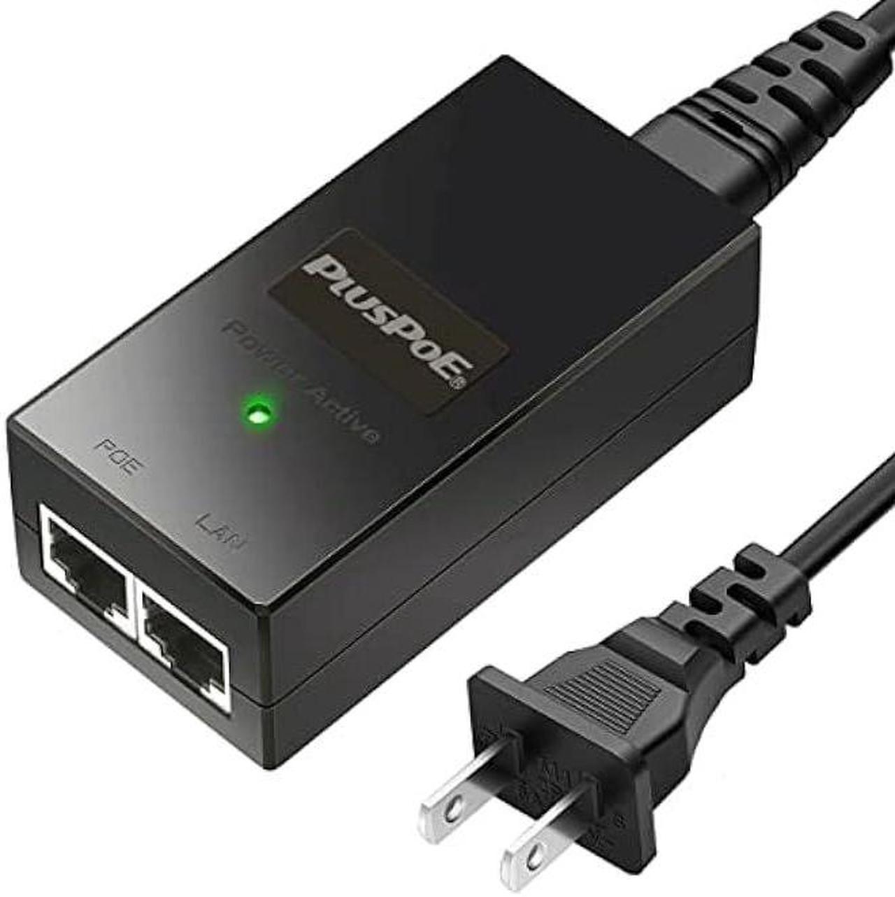 PLUSPOE 24volt Passive PoE Injector 24W Power Over Ethernet for 24v PoE Devices Compatible with Ubiquiti POE-25-5W, POE-24-12W and POE-24-24W