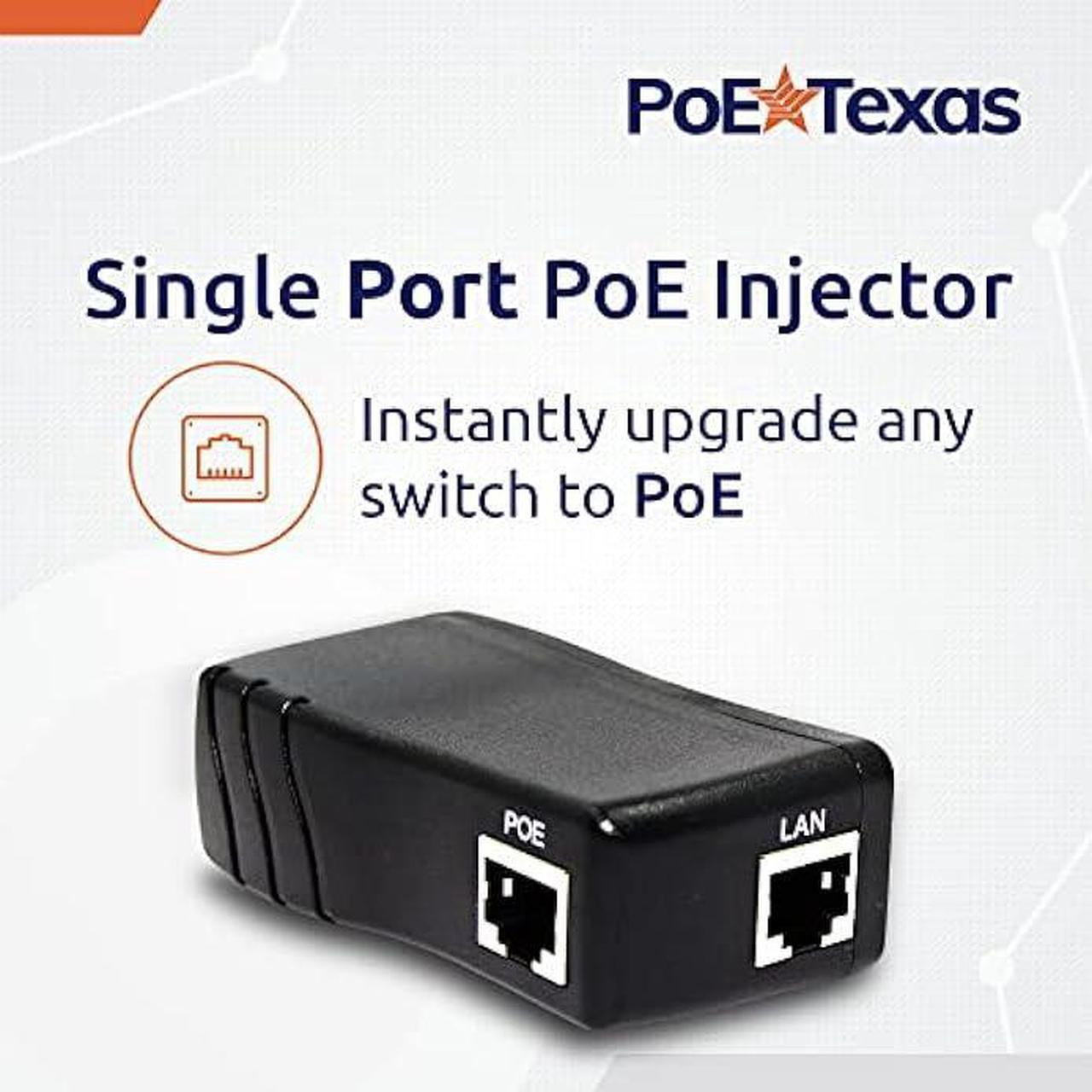 Alt view image 2 of 6 - Poe Texas PoE Injector - Single Port Power Over Ethernet Passive PoE Adapter (UL Rated PoE Integrated Power)