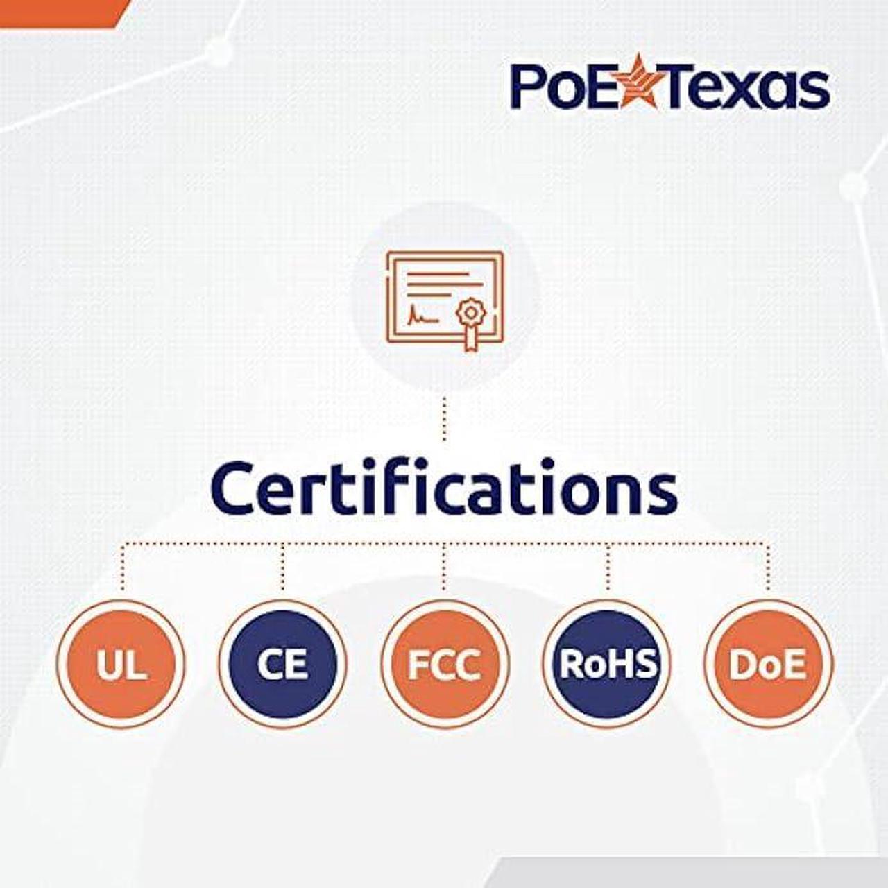 Alt view image 4 of 6 - Poe Texas PoE Injector - Single Port Power Over Ethernet Passive PoE Adapter (UL Rated PoE Integrated Power)