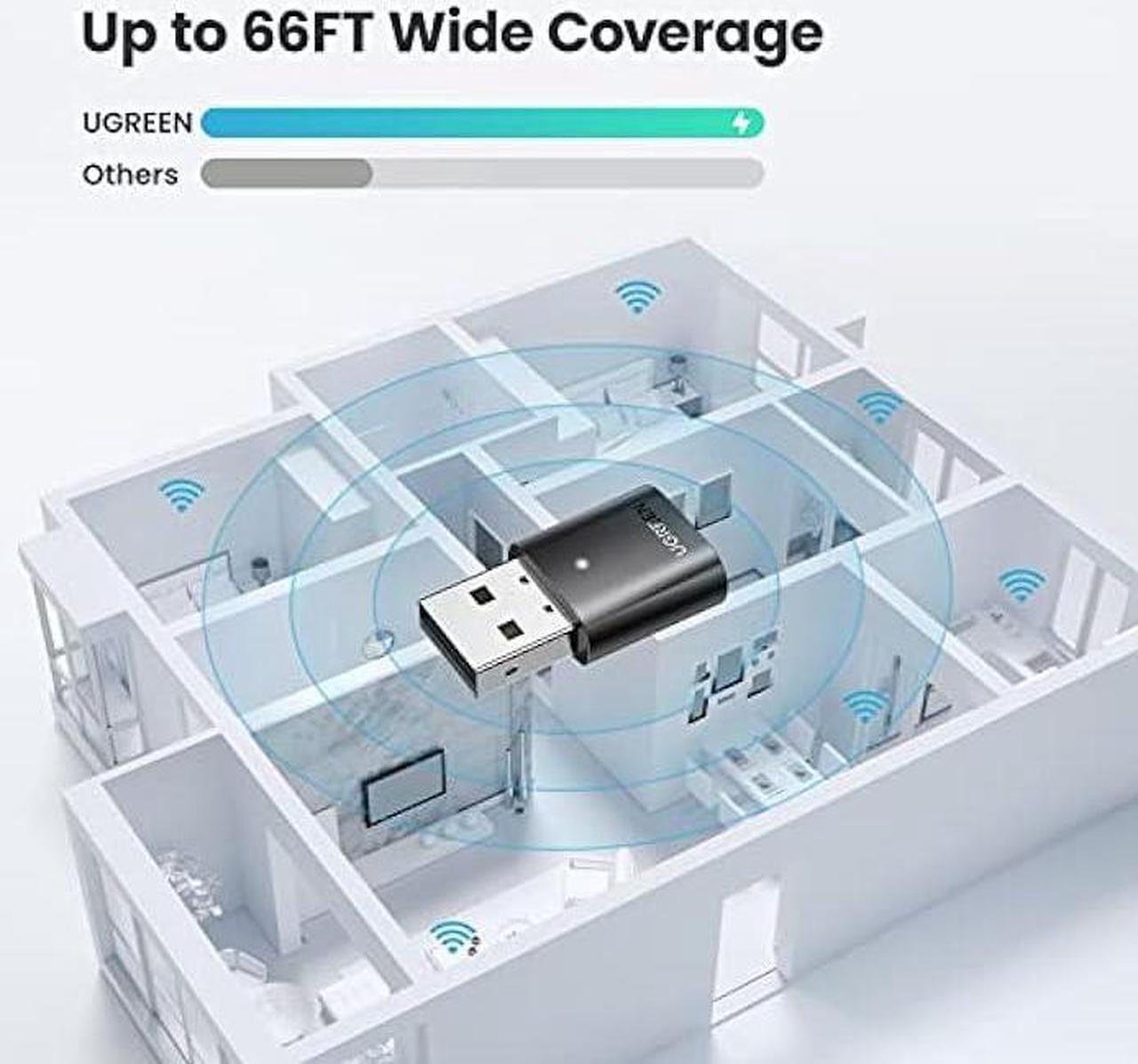 Alt view image 3 of 6 - UGREEN USB Bluetooth Adapter for PC, 5.0 Bluetooth Dongle Receiver [Windows 11/10/8.1 Driver-Free], Compatible with Desktop, Laptop, Mouse, Keyboard, Headsets, Speakers, PS4/ Xbox Controllers