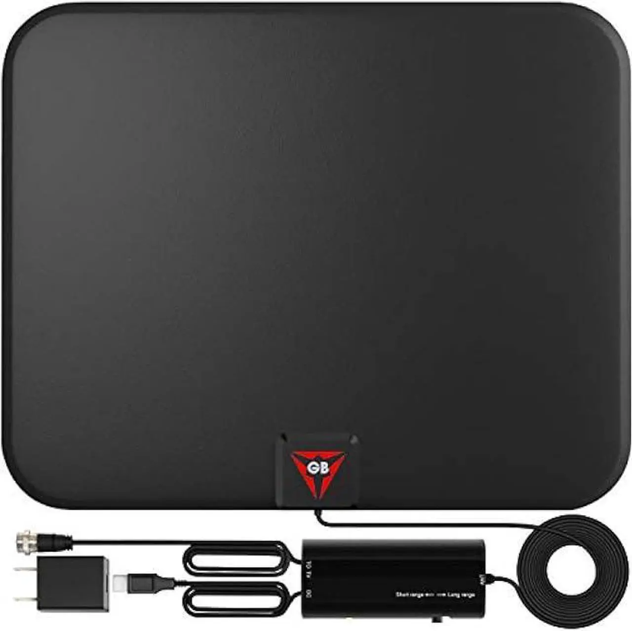 Main image of 2023 Gesobyte Amplified HD Digital TV Antenna Long 250+ Miles Range - Support 4K 8K 1080p Fire tv Stick and All Older TV's - Indoor Smart Switch Signal Booster - 18ft HDTV Cable/AC Adapter