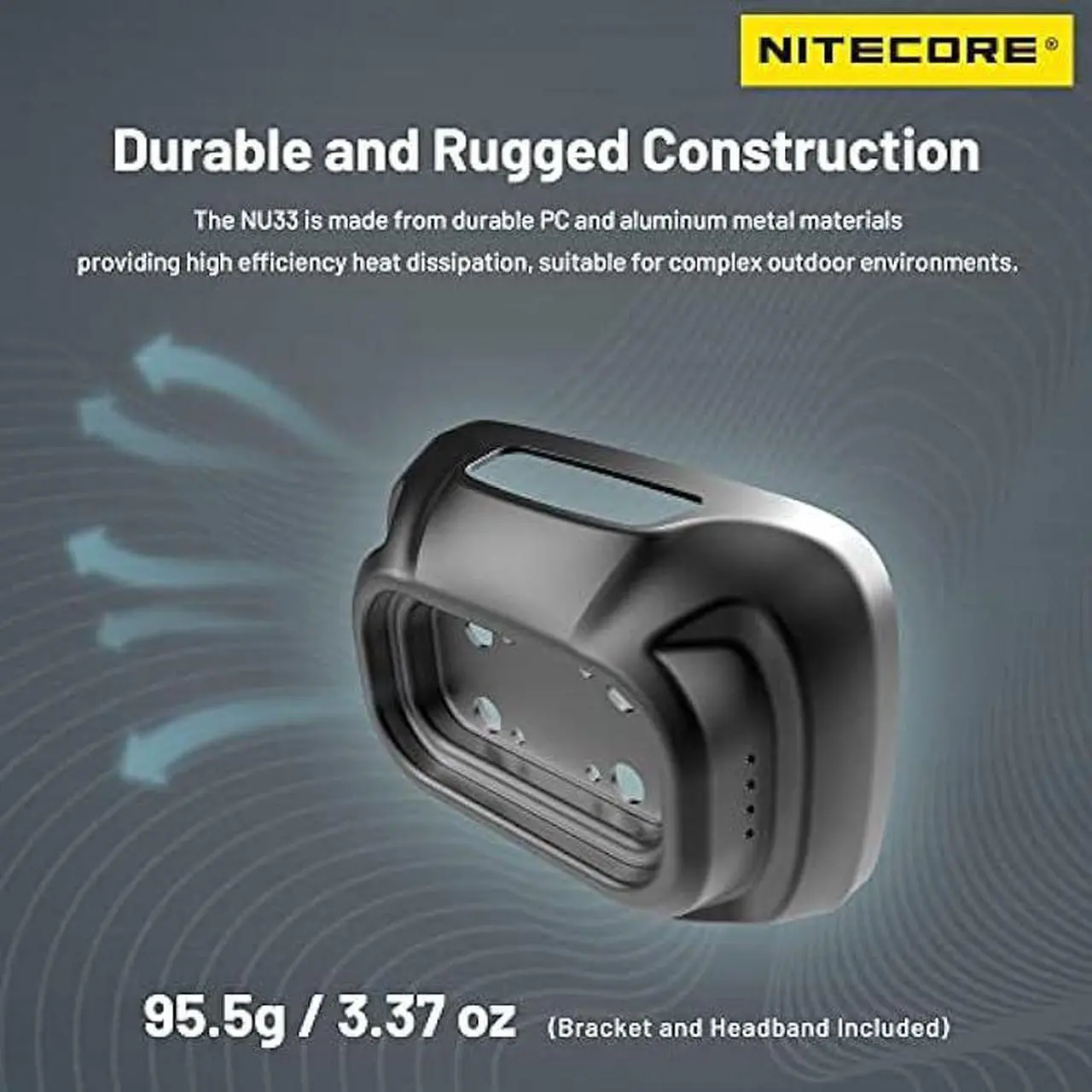 Alt view image 3 of 6 - Nitecore NU33 700 Lumen Aluminum Headlamp Triple Light Sources USB-C Rechargeable Headlight Tag