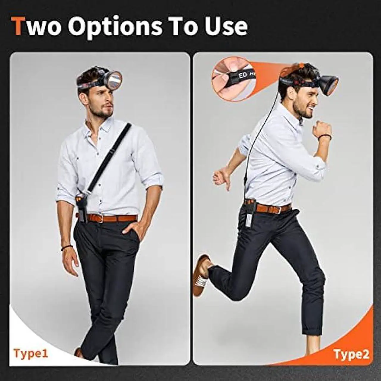 Alt view image 4 of 6 - Hunting Friends LED Coon Huning Light High Lumen Headlight,Super Bright Rechargeable&Waterproof Head Lamp Searchlight for Hunting Fishing (White Light)
