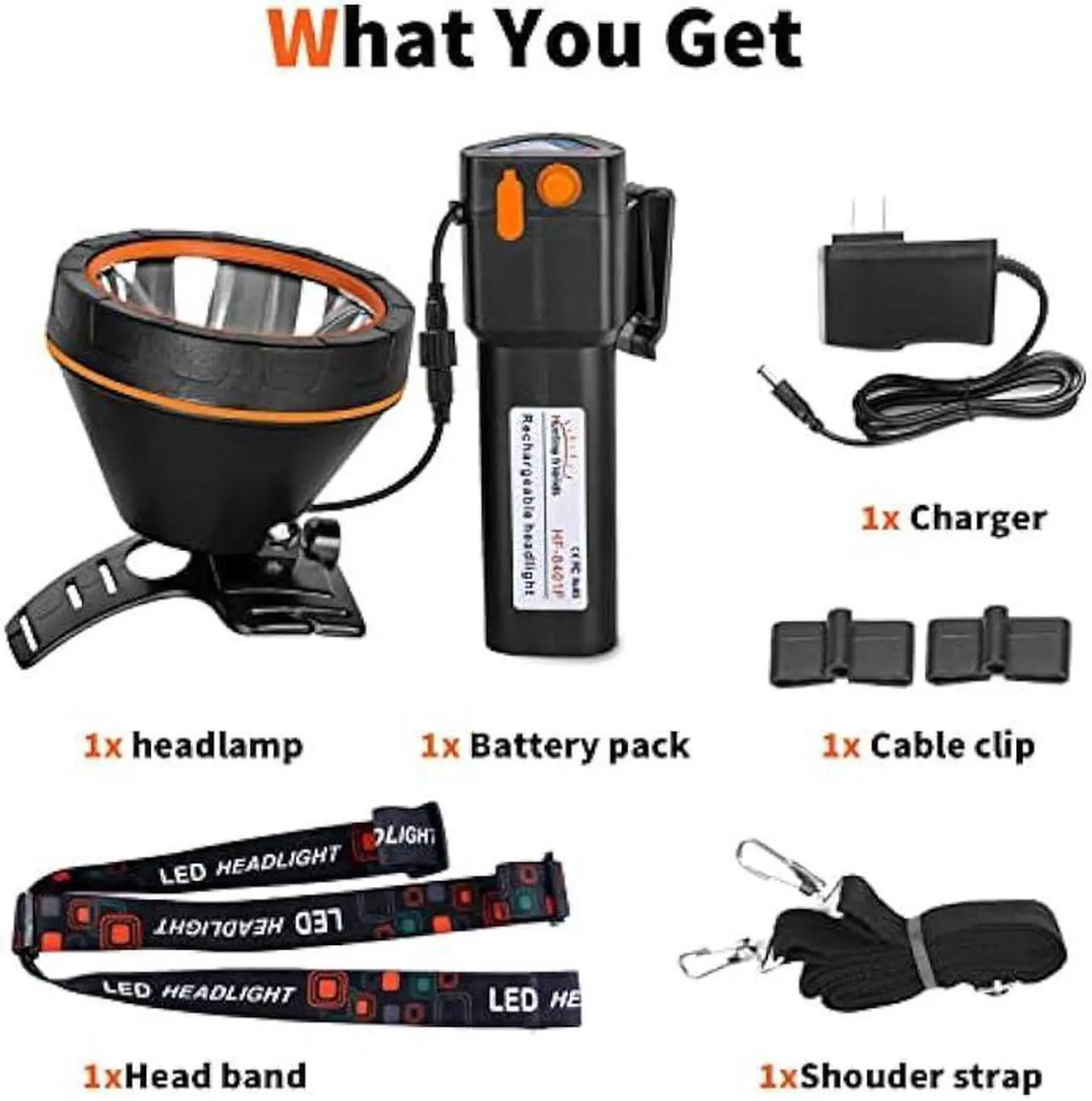 Alt view image 6 of 6 - Hunting Friends LED Coon Huning Light High Lumen Headlight,Super Bright Rechargeable&Waterproof Head Lamp Searchlight for Hunting Fishing (White Light)
