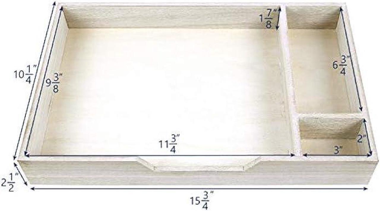 Alt view image 6 of 6 - Ikee Design Wooden Monitor Stand Riser with Drawer,Wood Desktop Stands for Laptop Computer/TV/PC, Wood Clutter-Free Desk Stand with Storage Organizer, 16 1/2 W x 10 1/4 D x 5 1/8 H, White