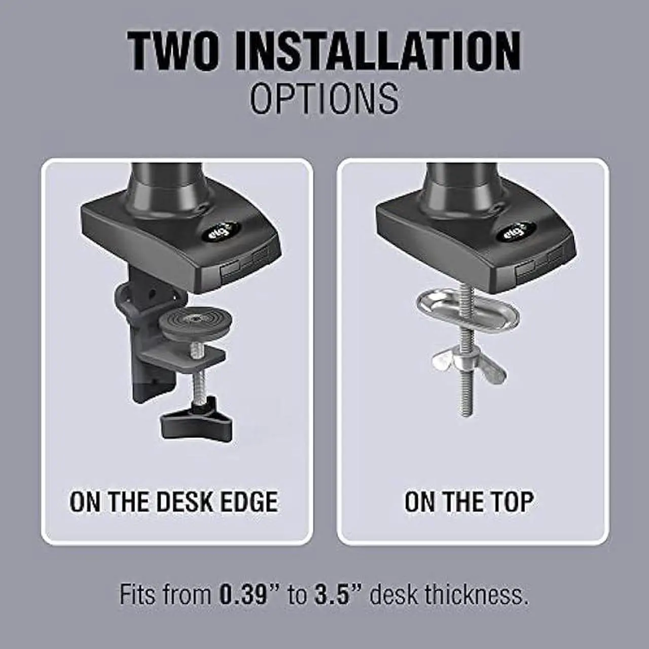 Alt view image 7 of 7 - ELG Full Motion Swivel Monitor Desk Mount Stand Gas Spring for 17 to 35'' Display (4.4lbs to 19.8lbs Load), Computer Monitor Stand F80N, Black
