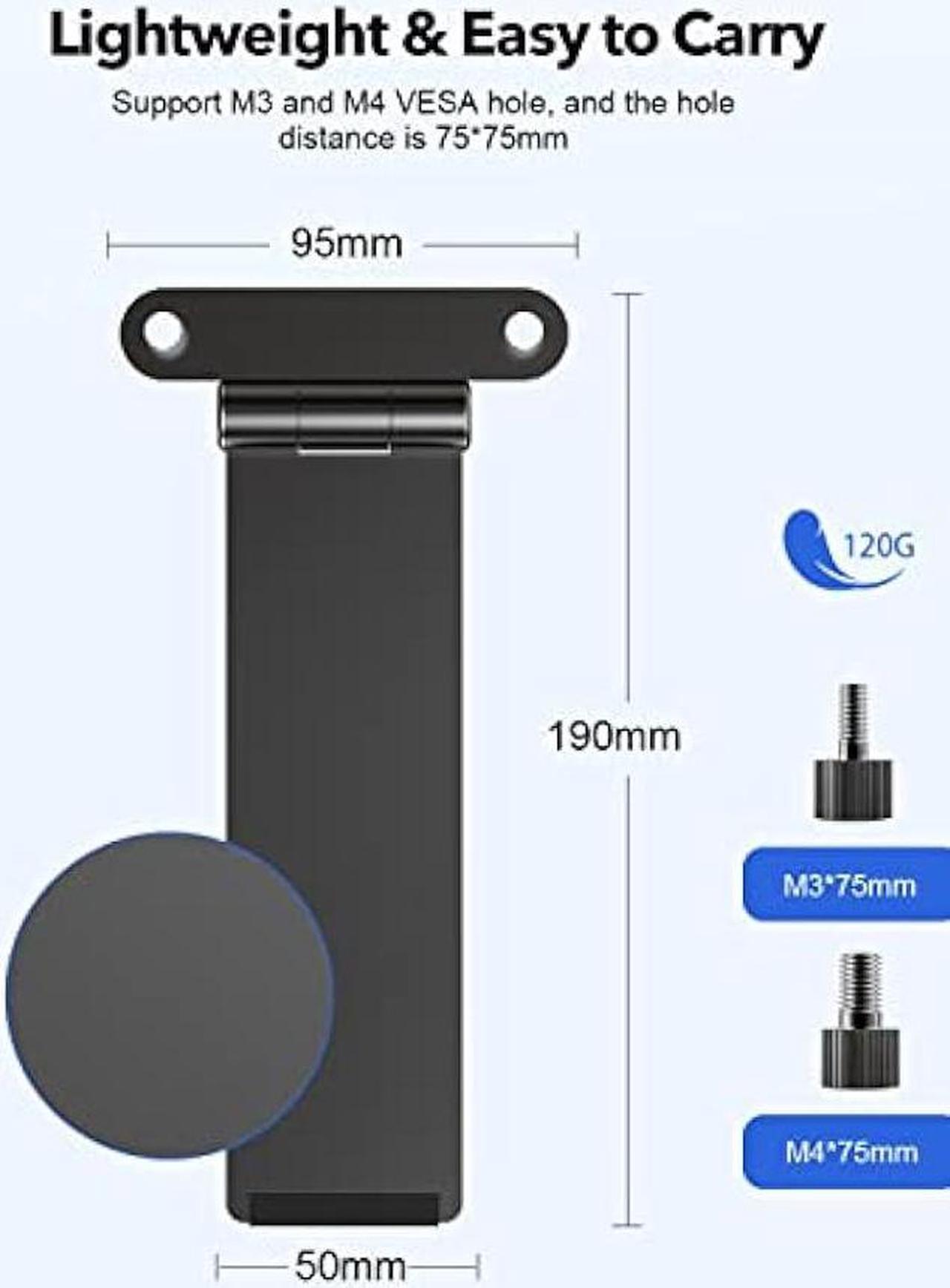 Alt view image 6 of 7 - UPERFECT Portable VESA Monitor Stand with Hand Screw, 7 to 18.5 inch Freestanding VESA Monitor Desk Mount with Swivel/Tilt/Rotation, fits Monitor with M3/M4*75MM VESA