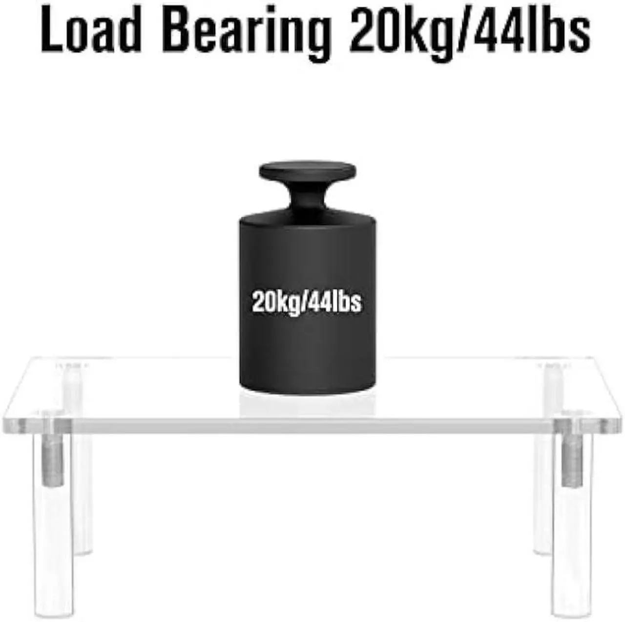 Alt view image 6 of 6 - PANO-MOUNTS Acrylic Computer Countertop Organizer for Bathroom Bedroom Kitchen Office 11.8inch Clear Desktop Makeup Vanity Tray Perfume Spice Rack Shelf Organizer Stand Riser Decor