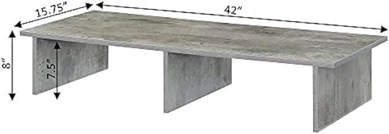 Alt view image 4 of 5 - Convenience Concepts Designs2Go TV/Monitor Riser for TVs up to 46 Inches, Faux Birch