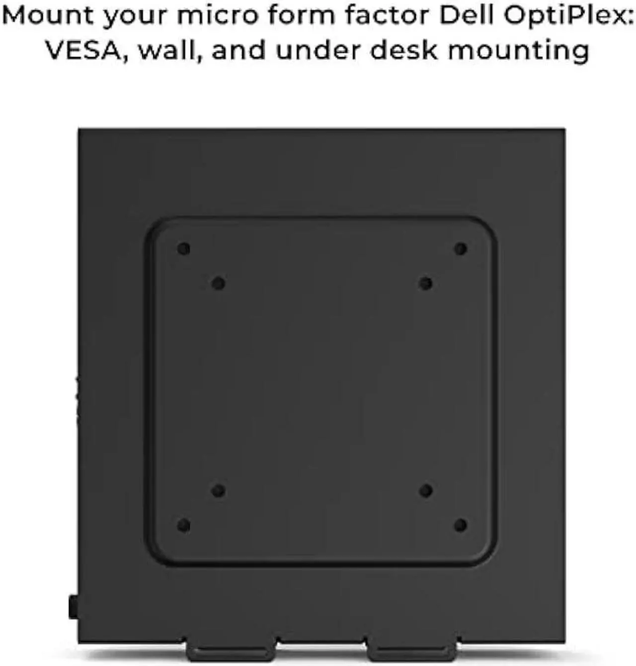 Alt view image 2 of 6 - HumanCentric Mount Compatible with Dell OptiPlex Micro Form Factor Case, VESA, Under Desk and Wall Mount Fits MFF 3040, 3046, 3050, 3060, 3070, 3080, 5050, 5060, 5070, 7040, 7050, 7060, 7070, and More