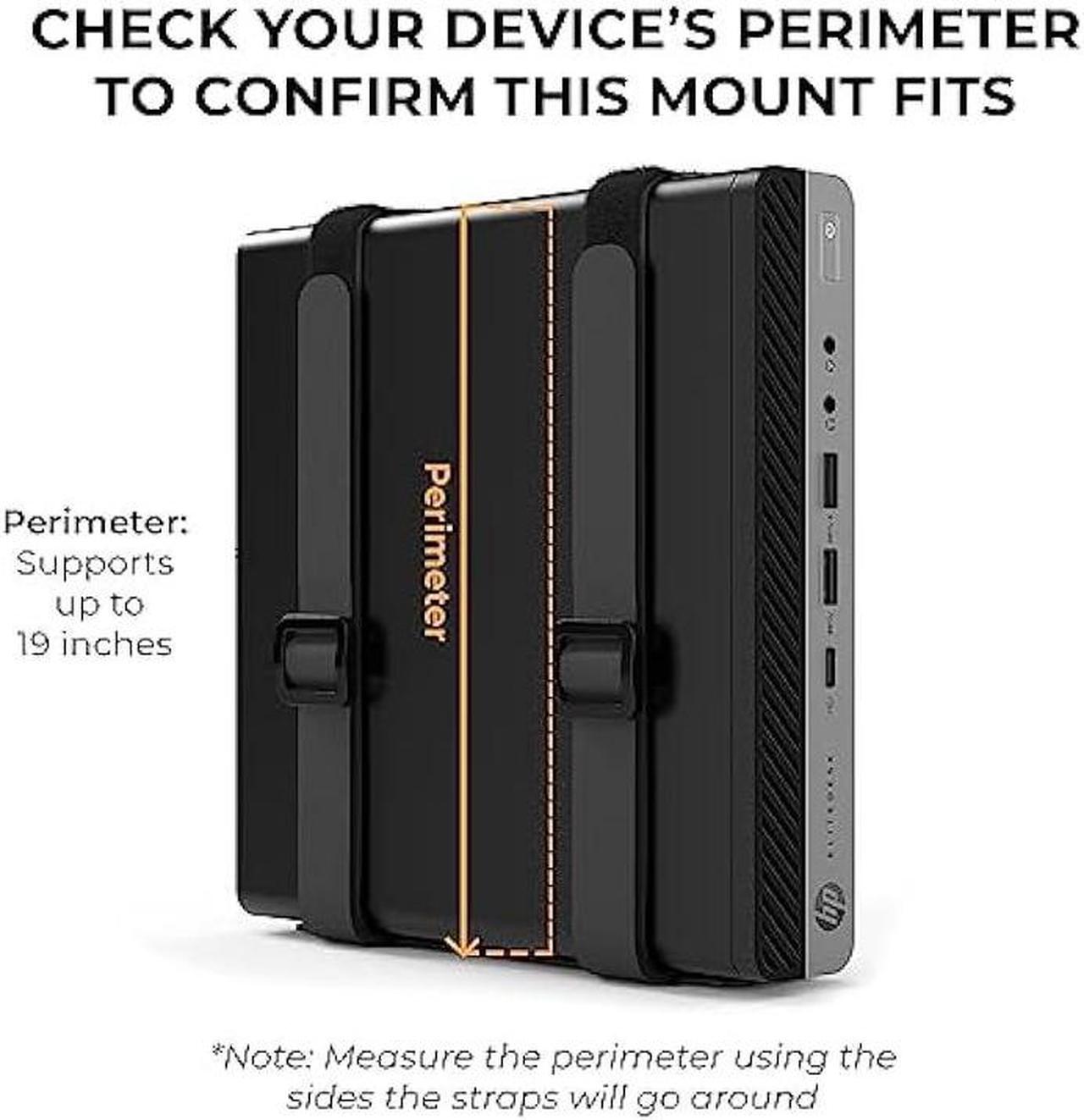 Alt view image 2 of 6 - HumanCentric Universal Wall and VESA Mount, Adjustable Strap for Small Computers, UPS Units, Cable Boxes, Modems and Other Electronic Devices, Mounts on The Wall or Back of a Computer Monitor