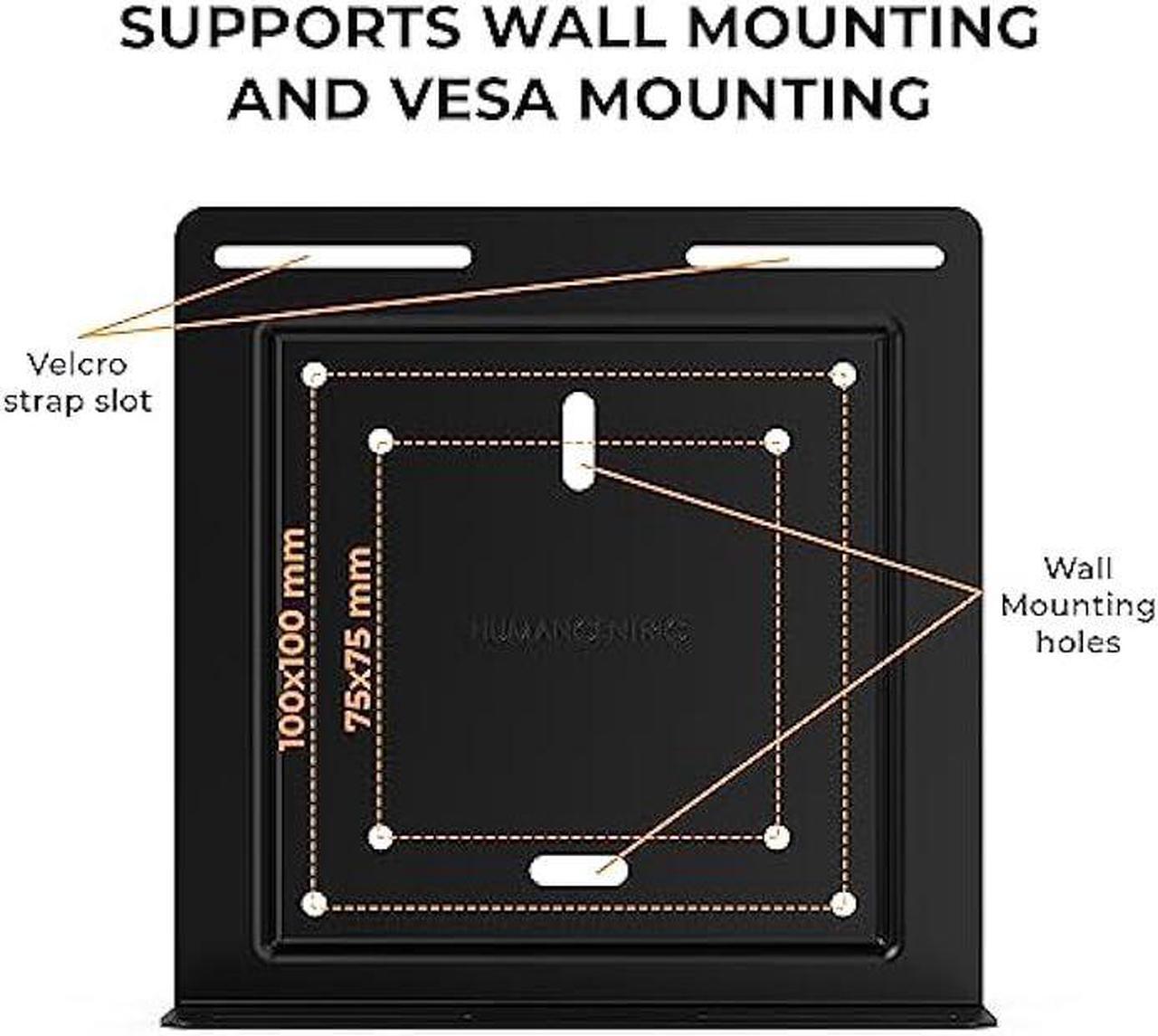 Alt view image 3 of 6 - HumanCentric Universal Wall and VESA Mount, Adjustable Strap for Small Computers, UPS Units, Cable Boxes, Modems and Other Electronic Devices, Mounts on The Wall or Back of a Computer Monitor