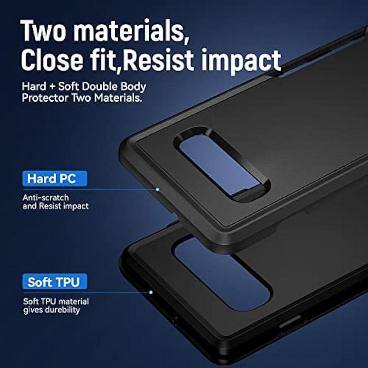 Alt view image 5 of 6 - for Galax S10 Plus Case,Samsung Galaxy S10 Plus Case,with Screen Protector [Military Grade Drop Tested] Heavy-Duty Tough Rugged Shockproof Protective Case for S10 Plus 6.4 inch, Black