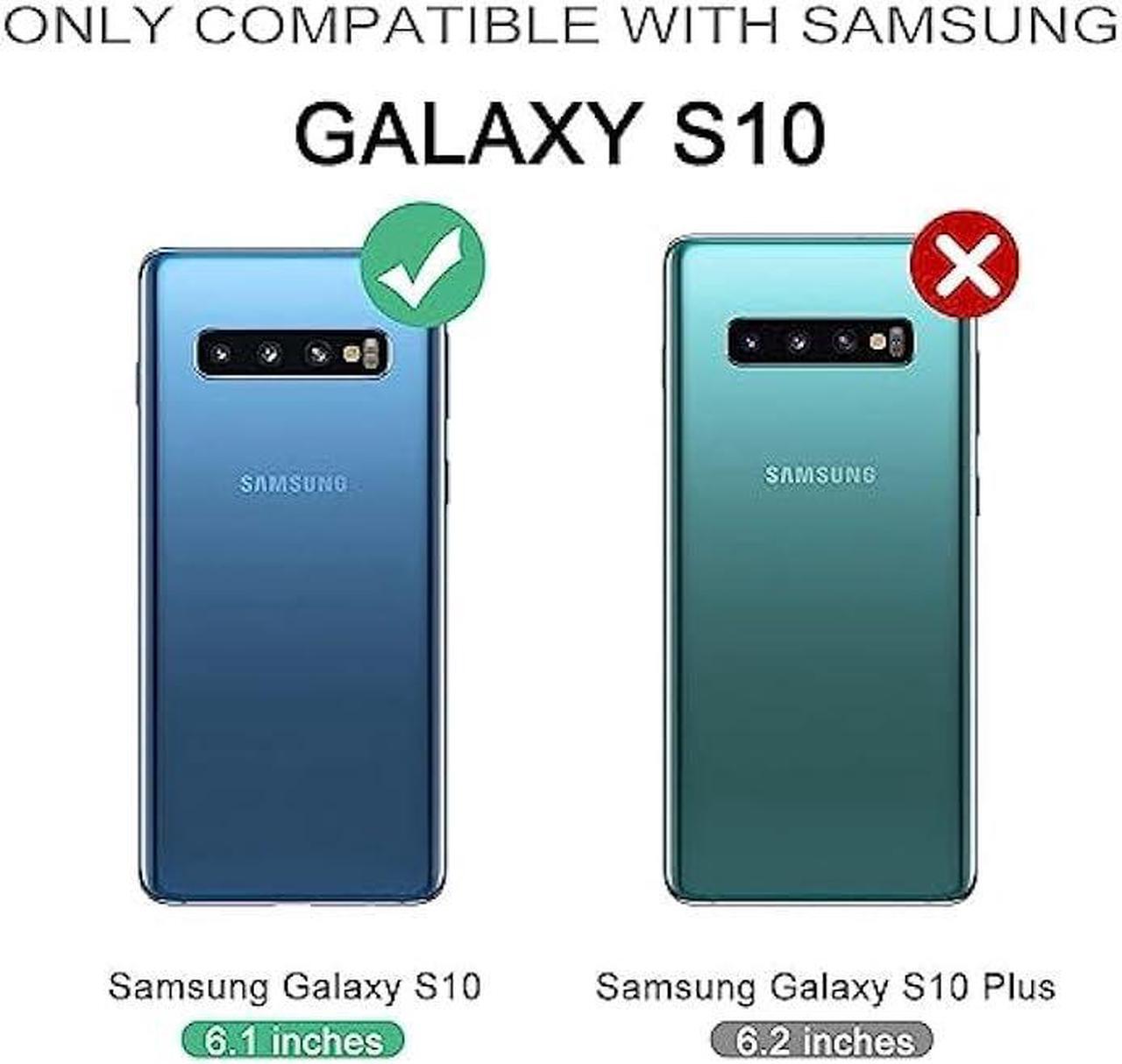 Alt view image 2 of 6 - WeLoveCase Galaxy S10 Wallet Case Defender Wallet Credit Card Holder Cover with Hidden Mirror Three Layer Shockproof Heavy Duty Protection All-Round Protective Case for Samsung Galaxy S10 Black