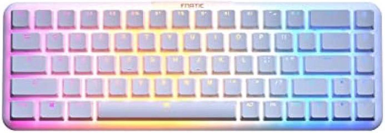 Main image of Fnatic STREAK65 LP | White | Compact RGB Gaming Mechanical Keyboard Speed Switches | PBT Doubleshot Keycaps | 65% Layout (60 65 Percent) Low Profile Esports Keyboard (US ANSI Layout, QWERTY)