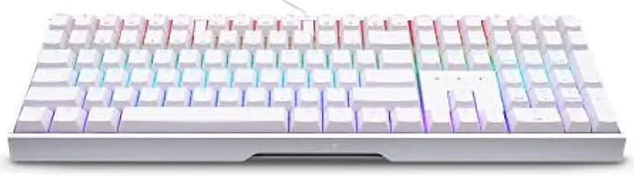 Alt view image 3 of 5 - Cherry MX 3.0 S Wired Mechanical Gaming Keyboard. Aluminum Housing Built for Gamers w/MX Red Silent Switches. RGB Backlit Color Display Over 16m Colors. from The Makers of MX. Full Size. Pure White.