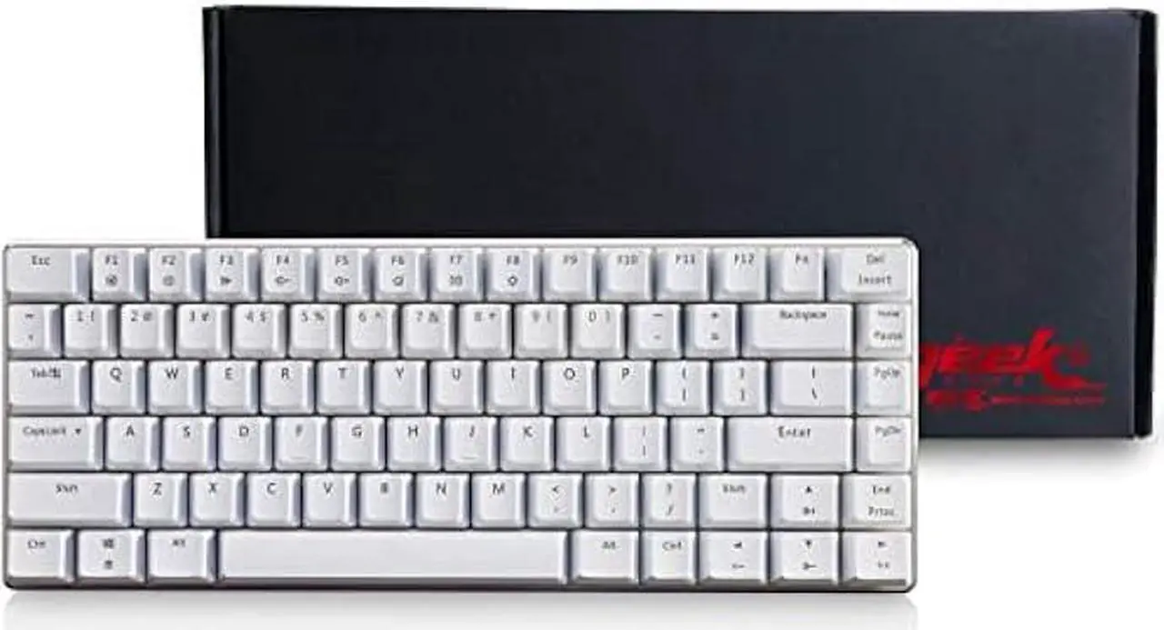 Alt view image 6 of 6 - LexonElec Wired Gaming Keyboard AK33 Blue LED Backlit 82 Keys USB Mechanical Pro Gamer Keypad for Office Typists Playing Games (Black Switch,White)