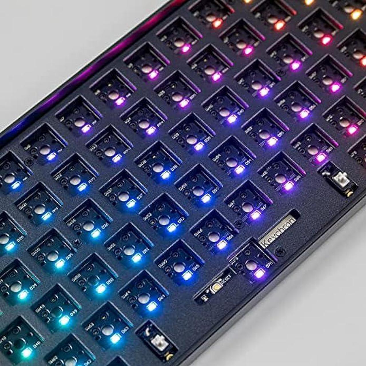 Alt view image 6 of 7 - Keychron K2 Pro QMK/VIA Custom Wireless Mechanical Keyboard, Programmable Macro Wired Keyboard with Hot-Swappable RGB Backlight Compatible Mac Windows Linux - Barebone Version