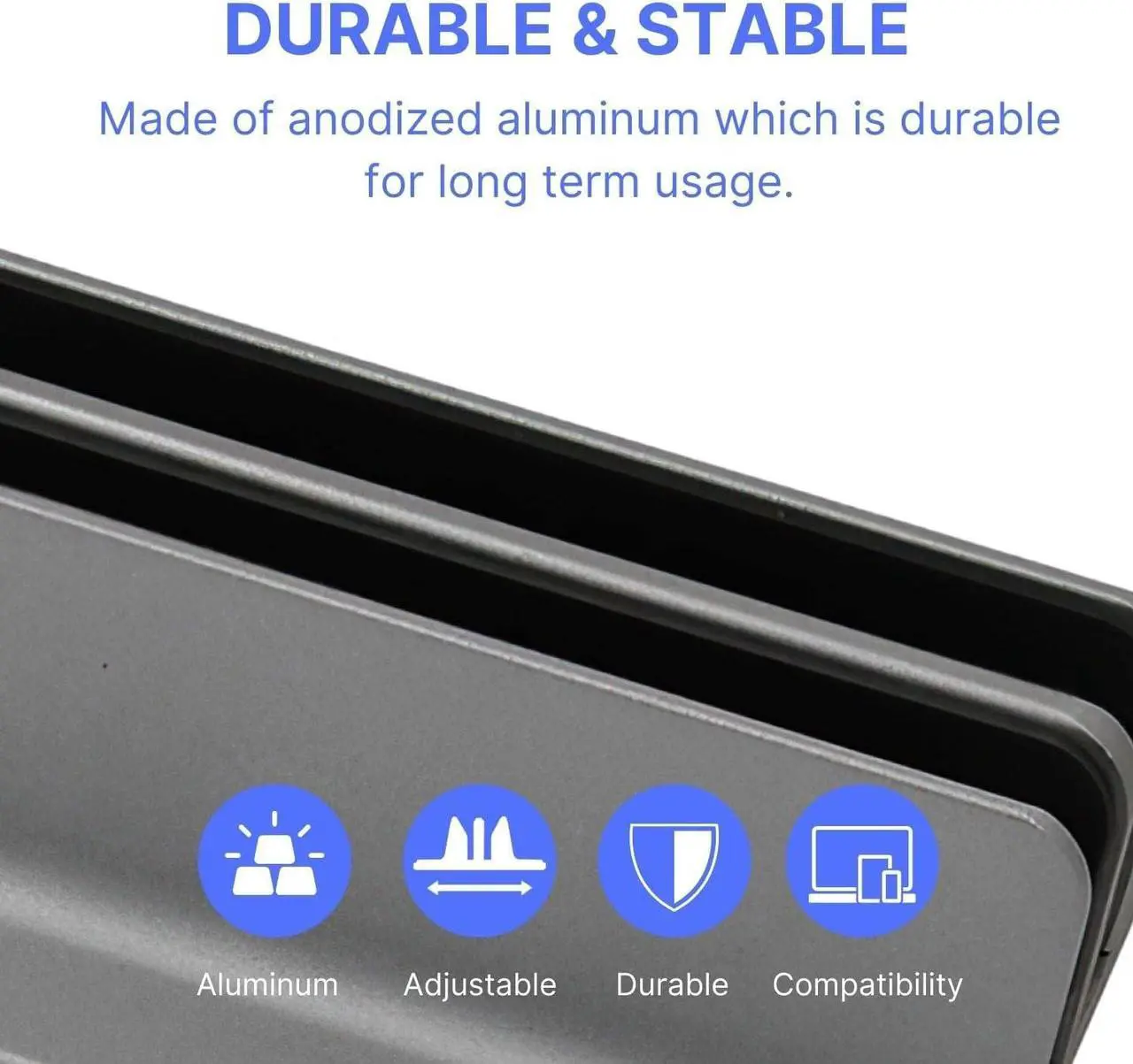 Alt view image 3 of 7 - Unitronworld Dual Laptop Holder Vertical Laptop Stand MacBook Stand Desk Adjustable Closed Double Laptop Stand Laptop Dock Laptop Vertical Stand MacBook Pro Stand Air Surface Stand Notebook