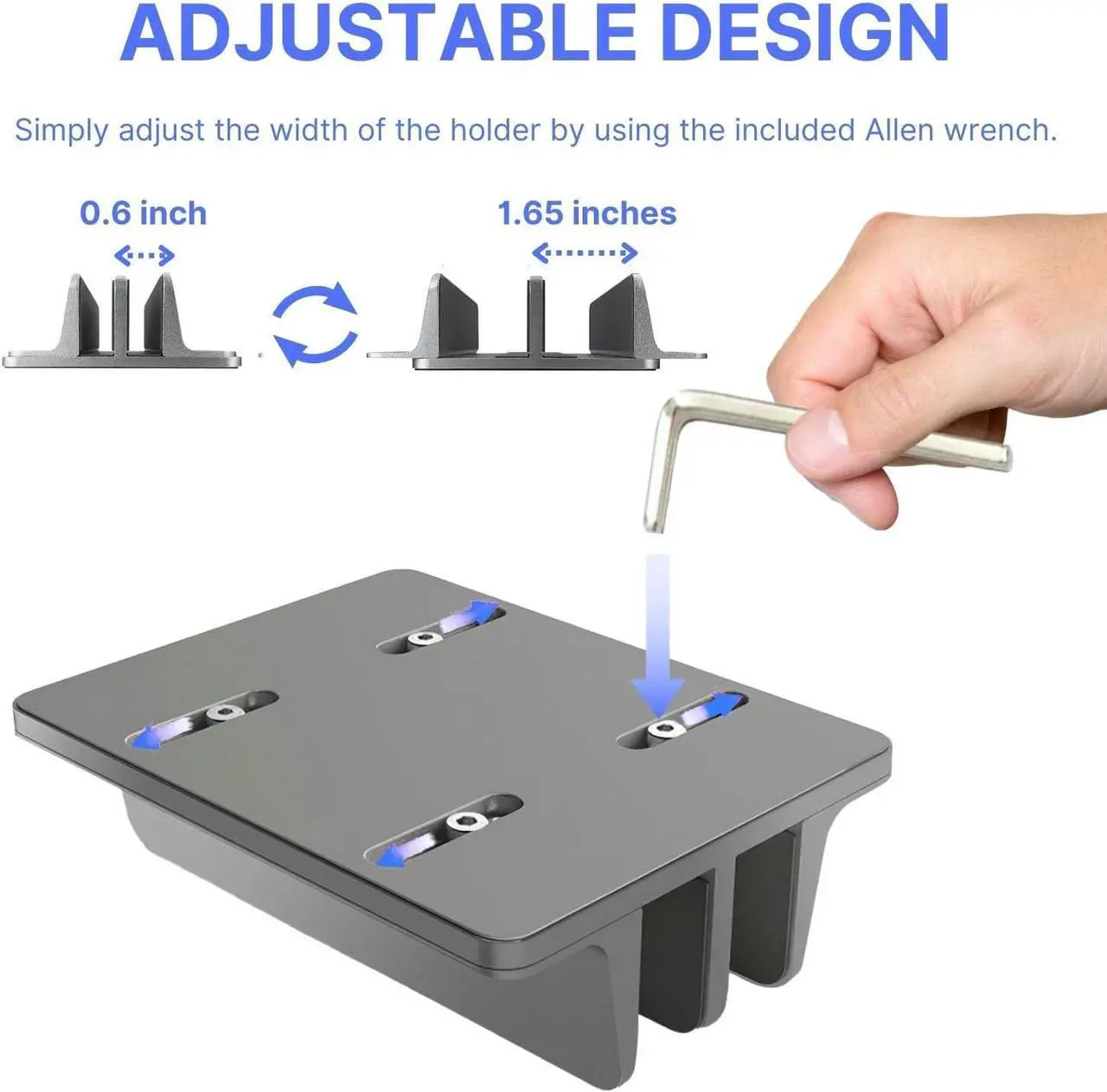 Alt view image 2 of 7 - Unitronworld Dual Laptop Holder Vertical Laptop Stand MacBook Stand Desk Adjustable Closed Double Laptop Stand Laptop Dock Laptop Vertical Stand MacBook Pro Stand Air Surface Stand Notebook