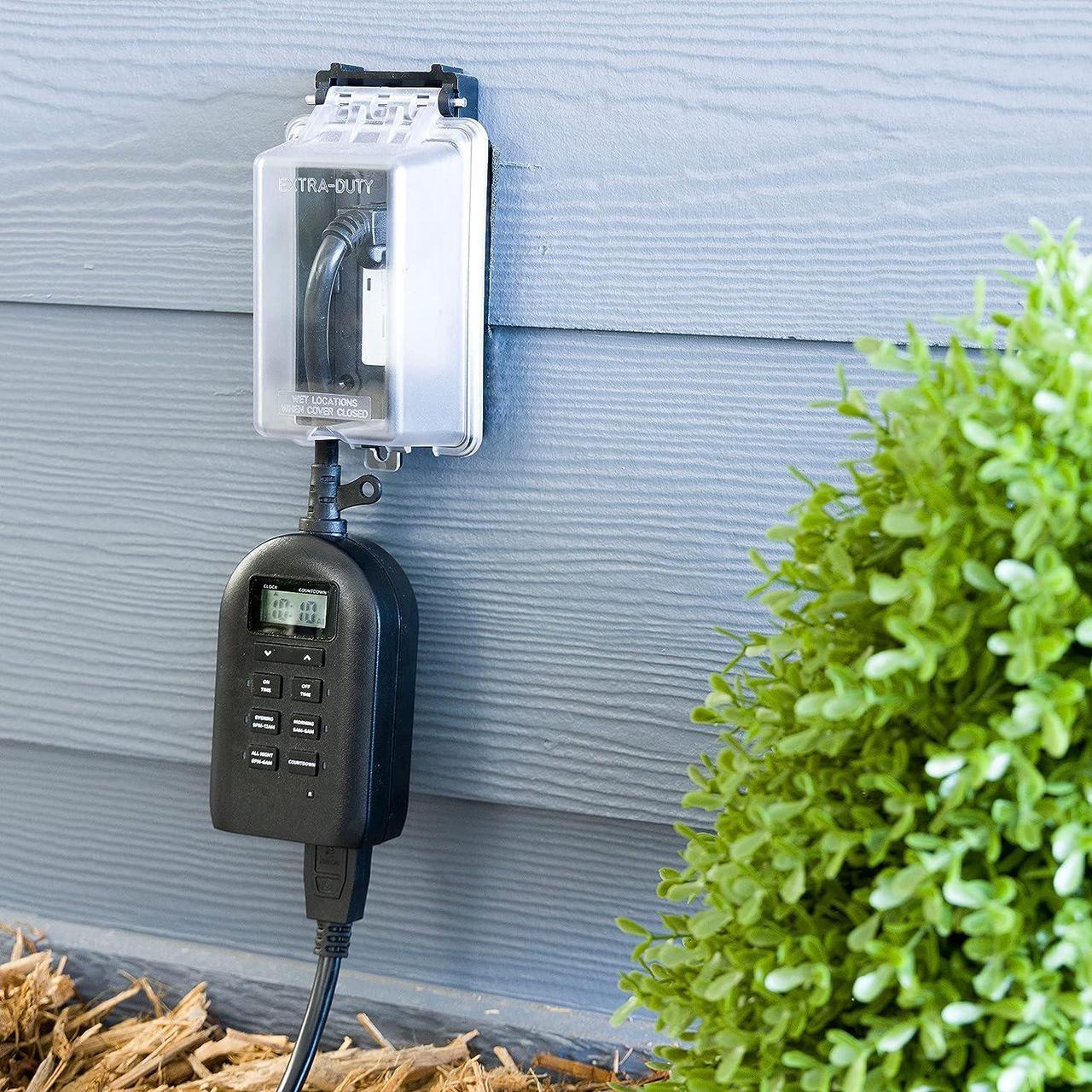 Alt view image 3 of 7 - UltraPro, Black, Outdoor Electrical Outlet Cover, Single Gang, Weatherproof Enclosure, Rated for Wet Locations, 49204