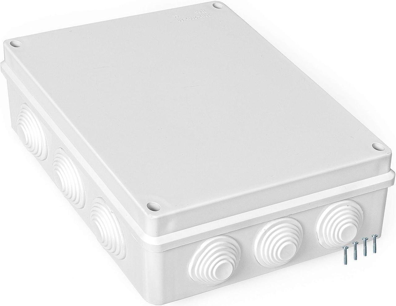 Main image of Iron Forge Cable Waterproof Junction Box, 11 x 9 Inch Outdoor Waterproof Electrical Box, Outdoor Junction Box Enclosure, Plastic Box with Cover for Electronics, Electrical Boxes