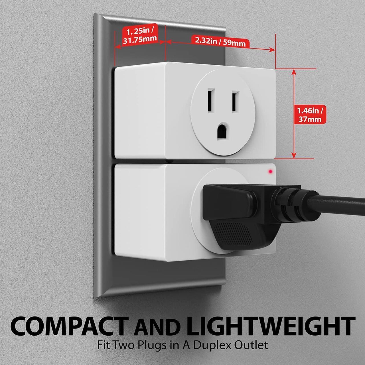 Alt view image 2 of 7 - Fosmon Wireless Remote Control Outlet Plug Indoor, Battery Operated On/Off Light Switch for Electrical Outlet, Fan, Christmas Tree, No Interference, 15A/1875W, No Wiring & Expandable- 5 Pack