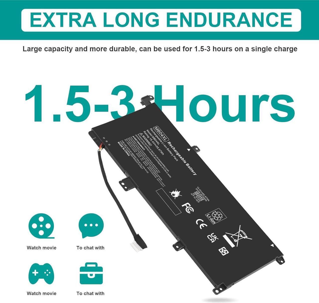 Alt view image 5 of 7 - Fancy Buying MB04XL Battery for HP Envy X360 Convertible M6-AQ000 M6-AQ105DX M6-AQ003DX M6-AQ103DX M6-AR004DX 15-AQ 15-AQ005NA AQ101NG AQ015NR AQ273CL AQ173CL 15t-AQ200 843538-541 844204-850