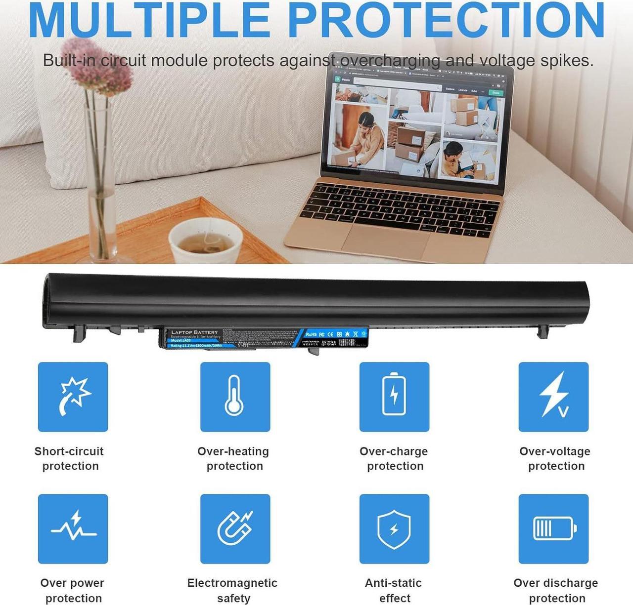 Alt view image 5 of 7 - Fancy Buying Laptop Battery for HP Spare 776622-001 775625-221 775625-141 LA03 LA03DF