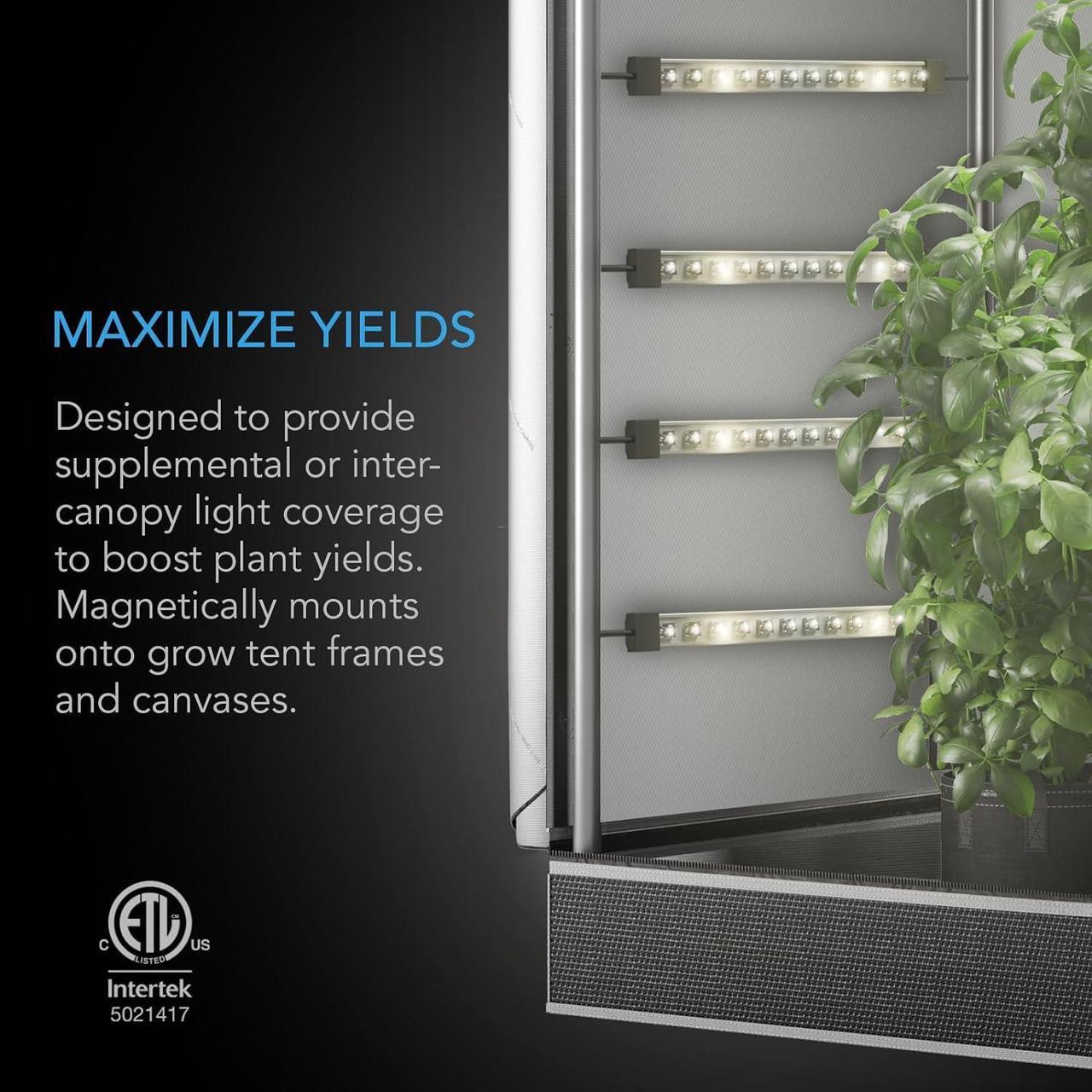 Alt view image 2 of 7 - AC Infinity IONBEAM S16, Full Spectrum LED Grow Light Bars 16, Deeper Penetration Samsung LM301H EVO Diodes and Digital Dimming Timer Controller, for Veg Bloom Indoor Plants, Grow Tents, Greenhouses