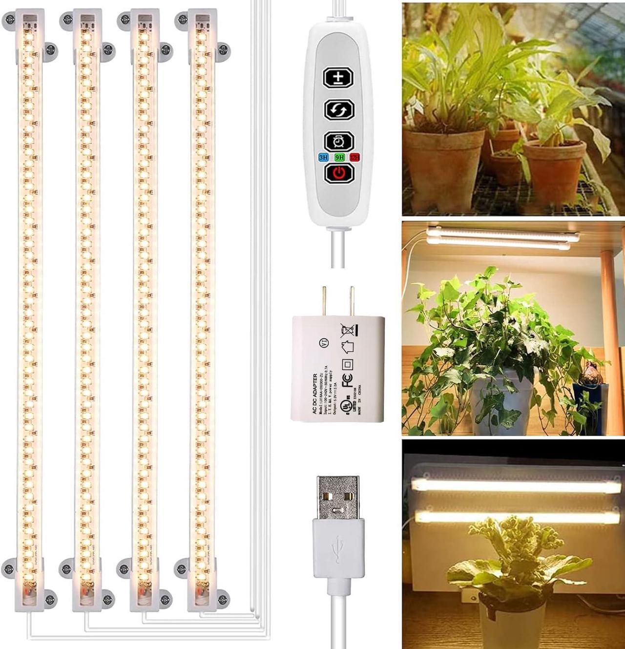 Main image of Grow Light Strips, Plant Lights for Indoor Plants Full Spectrum Growing Lamp with Auto On & Off Timer,3/6/12H Timer, 192 LEDs/ 10 Dimmable Levels Sunlike for Seedings Hydroponics