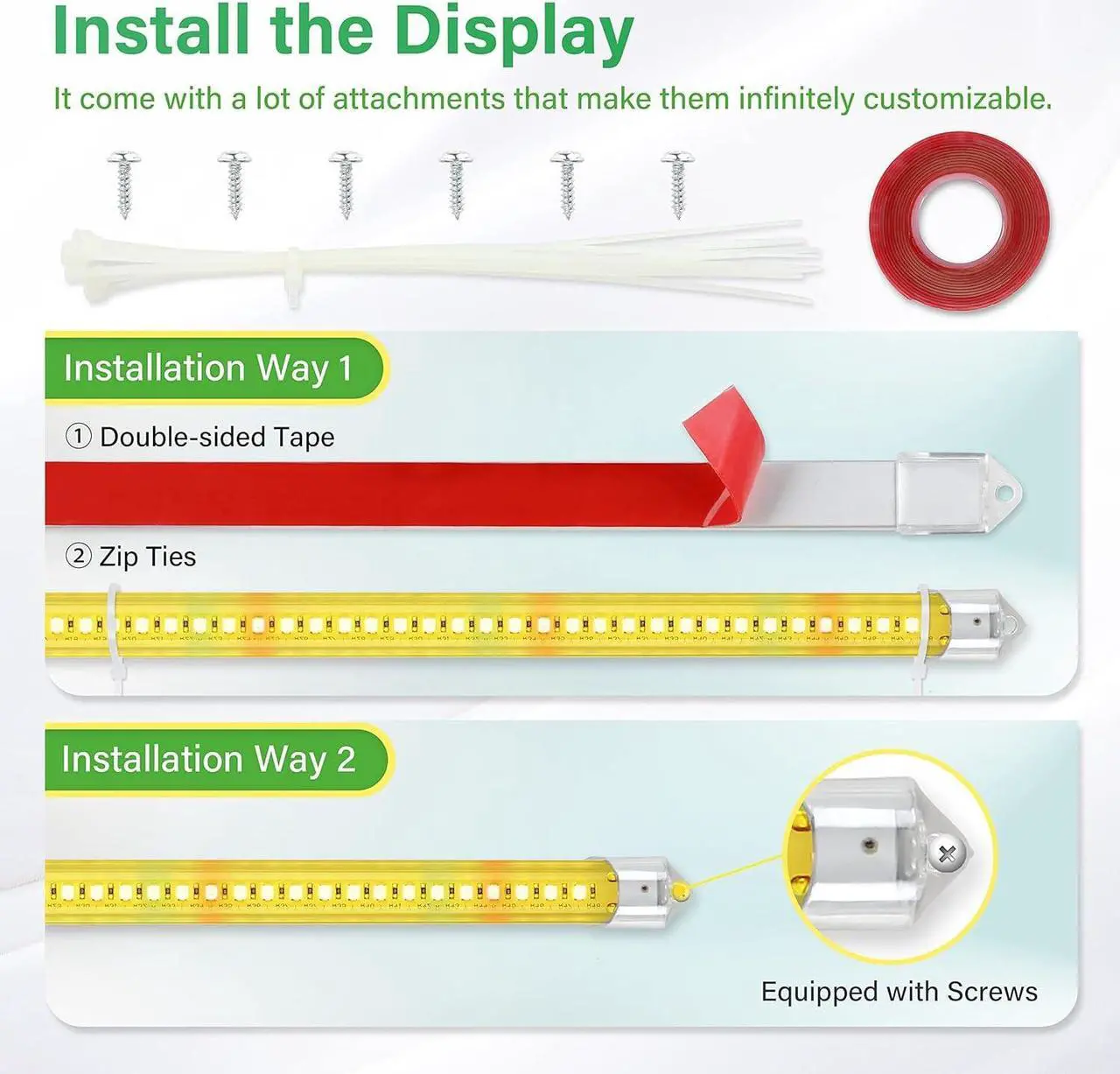 Alt view image 3 of 7 - iPower 60W LED Grow Light Strips for Indoor Plants with Auto ON/Off 3/9/12H Timer 10 Dimmable Levels 48 LEDs Per Tube Sunlike Grow Lamp for Hydroponics Succulent, Yellow