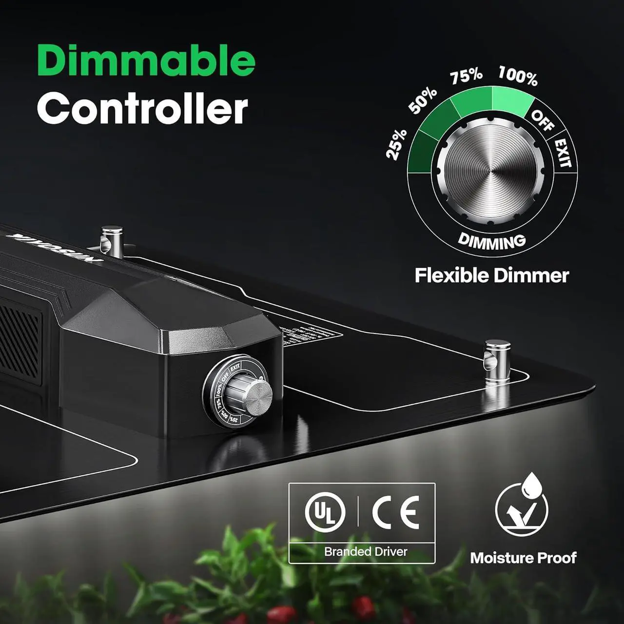 Alt view image 4 of 7 - VIVOSUN VS1000 LED Grow Light with Samsung LM301 Diodes & Sosen Driver Dimmable Lights Sunlike Full Spectrum for Indoor Plants Seedling Veg and Bloom Plant Grow Lamps for 2x2/3x3 Grow Tent