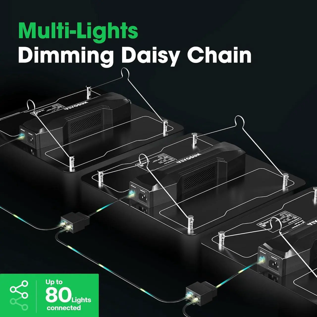 Alt view image 6 of 7 - VIVOSUN VS1000 LED Grow Light with Samsung LM301 Diodes & Sosen Driver Dimmable Lights Sunlike Full Spectrum for Indoor Plants Seedling Veg and Bloom Plant Grow Lamps for 2x2/3x3 Grow Tent