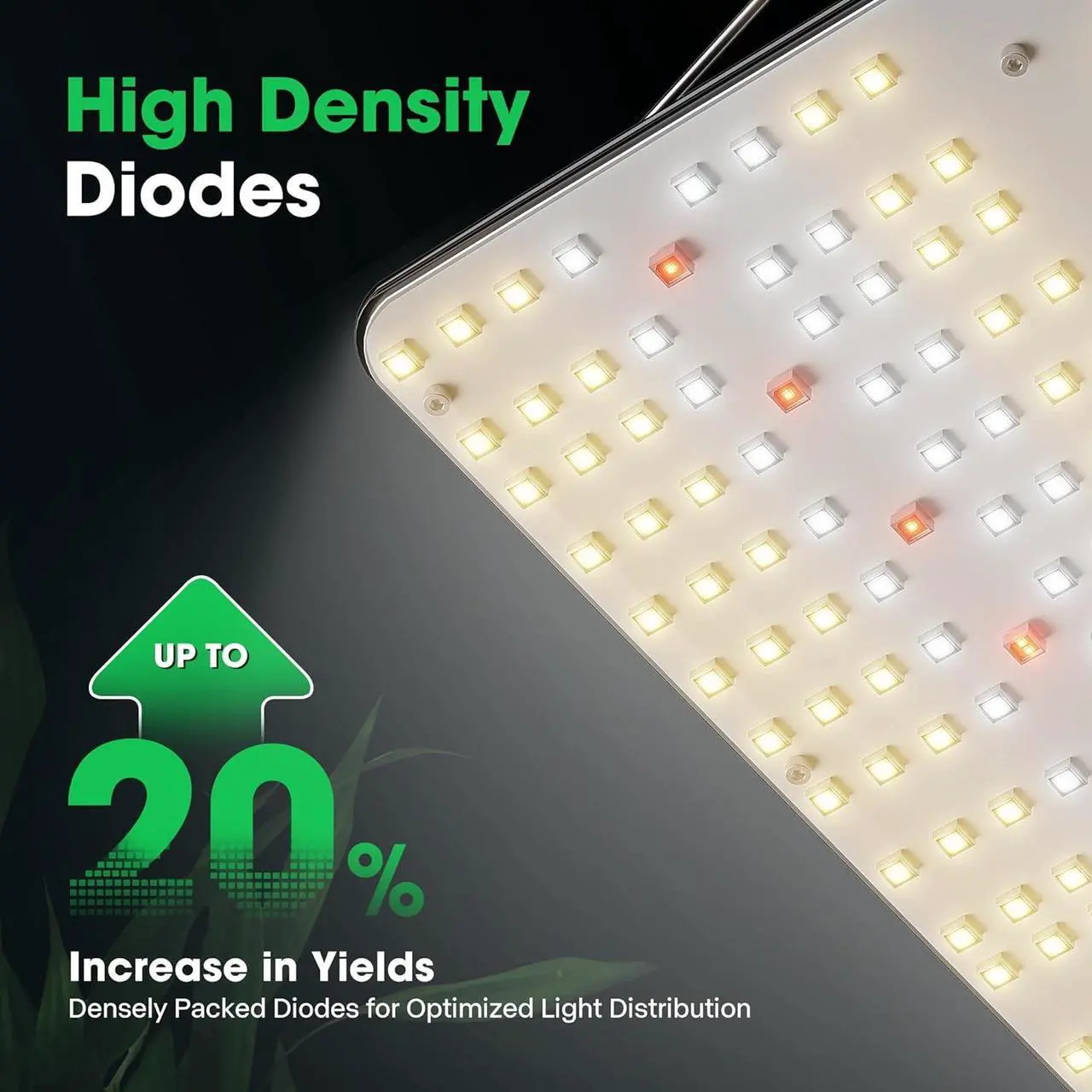 Alt view image 2 of 7 - VIVOSUN VS2000 LED Grow Light with Samsung LM301 Diodes & Brand Driver Dimmable Lights Sunlike Full Spectrum w/Grow Glasses for Seedling Veg & Bloom Plant Growing Lamps for 4x2/3x3 Grow Tent
