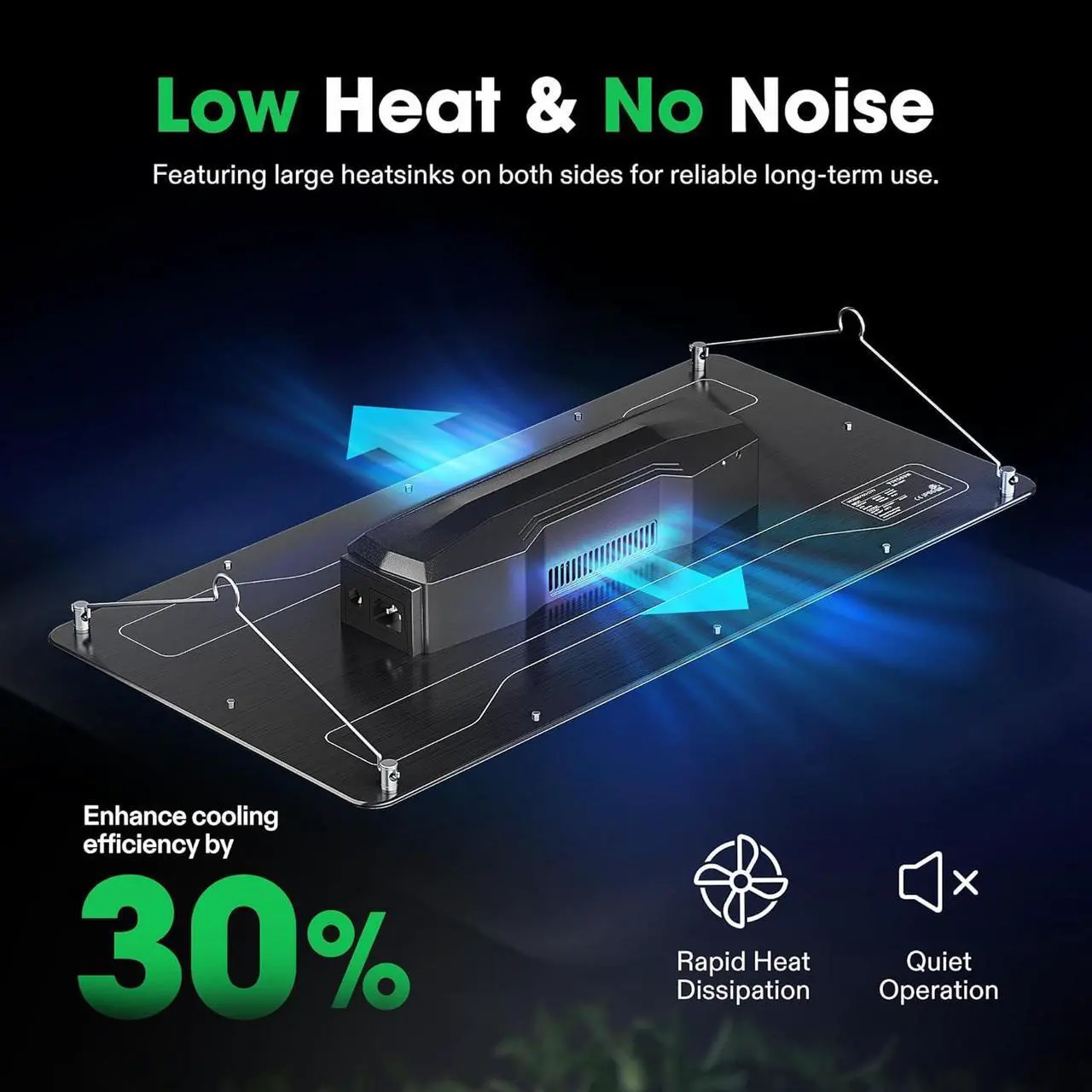 Alt view image 5 of 7 - VIVOSUN VS2000 LED Grow Light with Samsung LM301 Diodes & Brand Driver Dimmable Lights Sunlike Full Spectrum w/Grow Glasses for Seedling Veg & Bloom Plant Growing Lamps for 4x2/3x3 Grow Tent