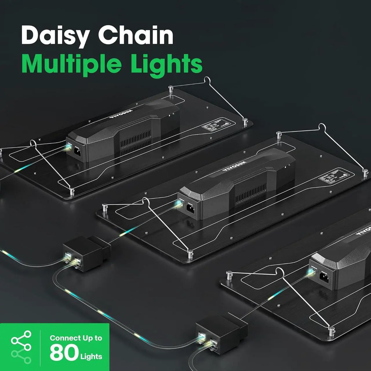 Alt view image 6 of 7 - VIVOSUN VS2000 LED Grow Light with Samsung LM301 Diodes & Brand Driver Dimmable Lights Sunlike Full Spectrum w/Grow Glasses for Seedling Veg & Bloom Plant Growing Lamps for 4x2/3x3 Grow Tent