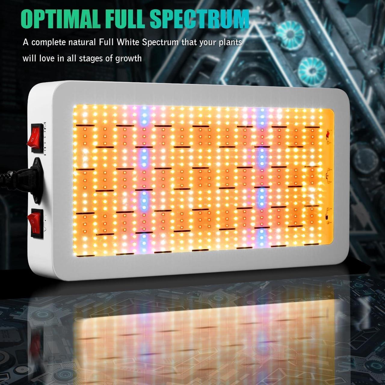 Alt view image 3 of 6 - P1500 Full Spectrum Led Grow Light Veg Bloom Daul Mode, Upgraded Daisy Chain LED Grow Lights for Indoor Plants, Plant Growing Lamps for Indoor Hydroponic,Best for2x2ft, 3x3ft Tent.