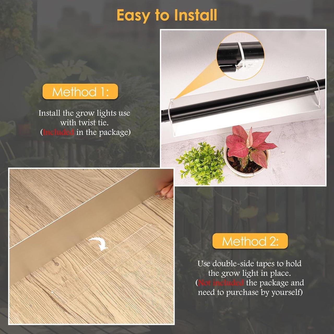 Alt view image 6 of 7 - LINGSFIRE 4PCS LED Grow Lights, 40w Full Spectrum Grow Light 540 LEDs Grow Lights for Indoor Plants with Timer Dimmable Thin Grow Light Panel for Under Cabinet Plant Seedlings Flowers Veg and More