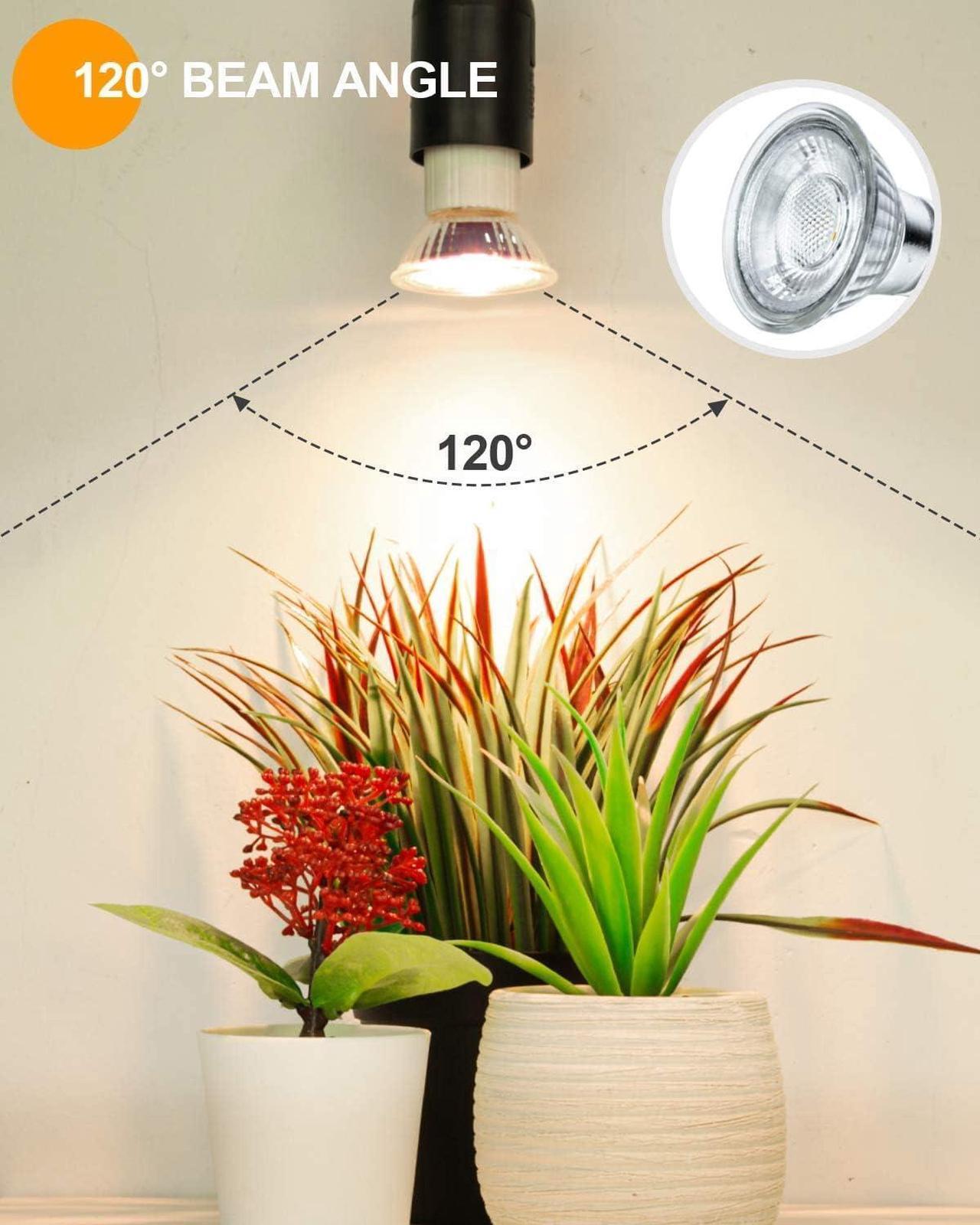 Alt view image 4 of 7 - DOMMIA Grow Light Bulbs,Full Spectrum Plant Light for Indoor Plants, GU10 LED Grow Lights Plant Light Bulbs 3 Counts, Cool White Indoor Growing Lamps for Snake Plants, Succulents & More