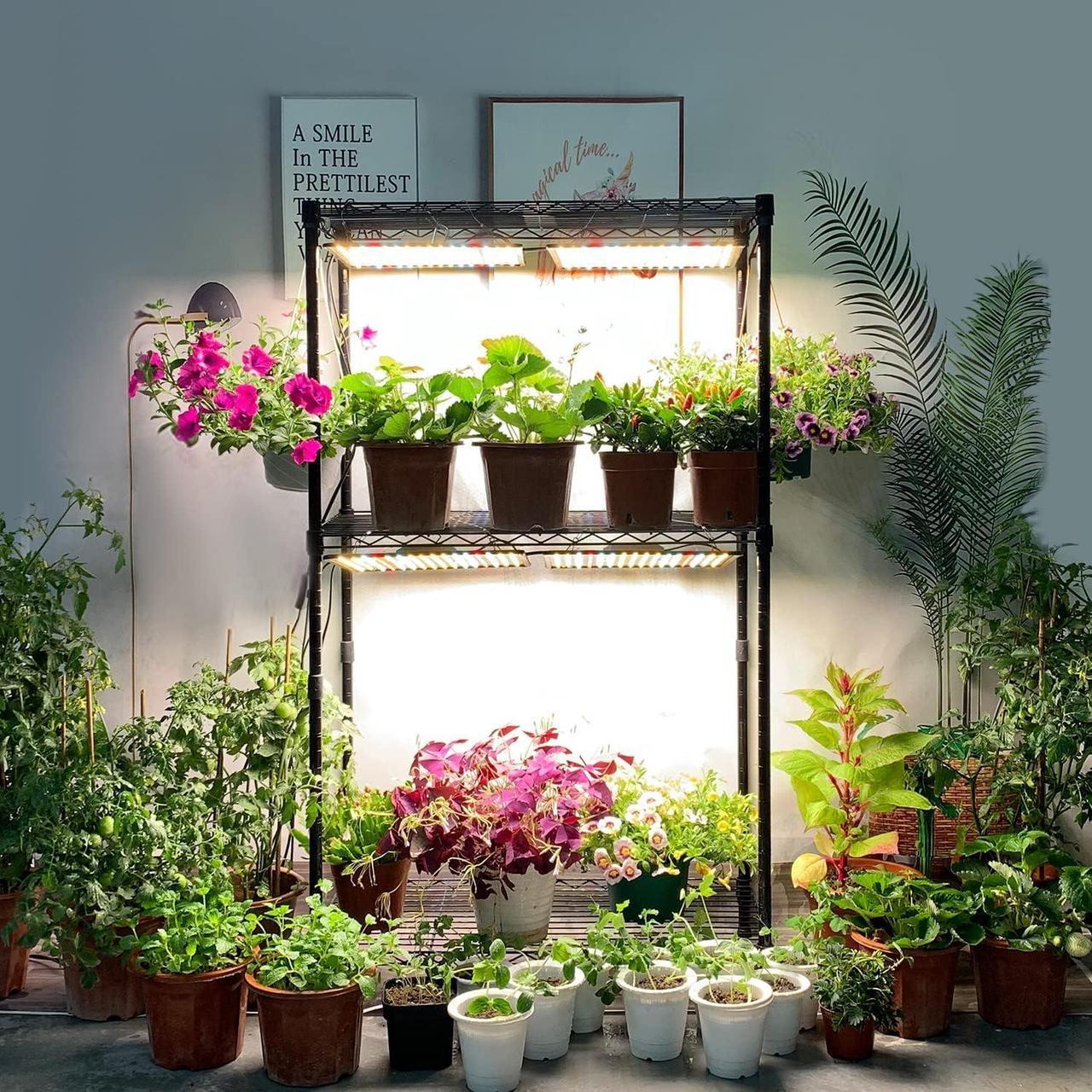 Alt view image 2 of 6 - Grow Light, (2-Pack) 200W LED Grow Lights for Indoor Plants Full Spectrum Plant Growing Lamps for Seedling Veg and Bloom