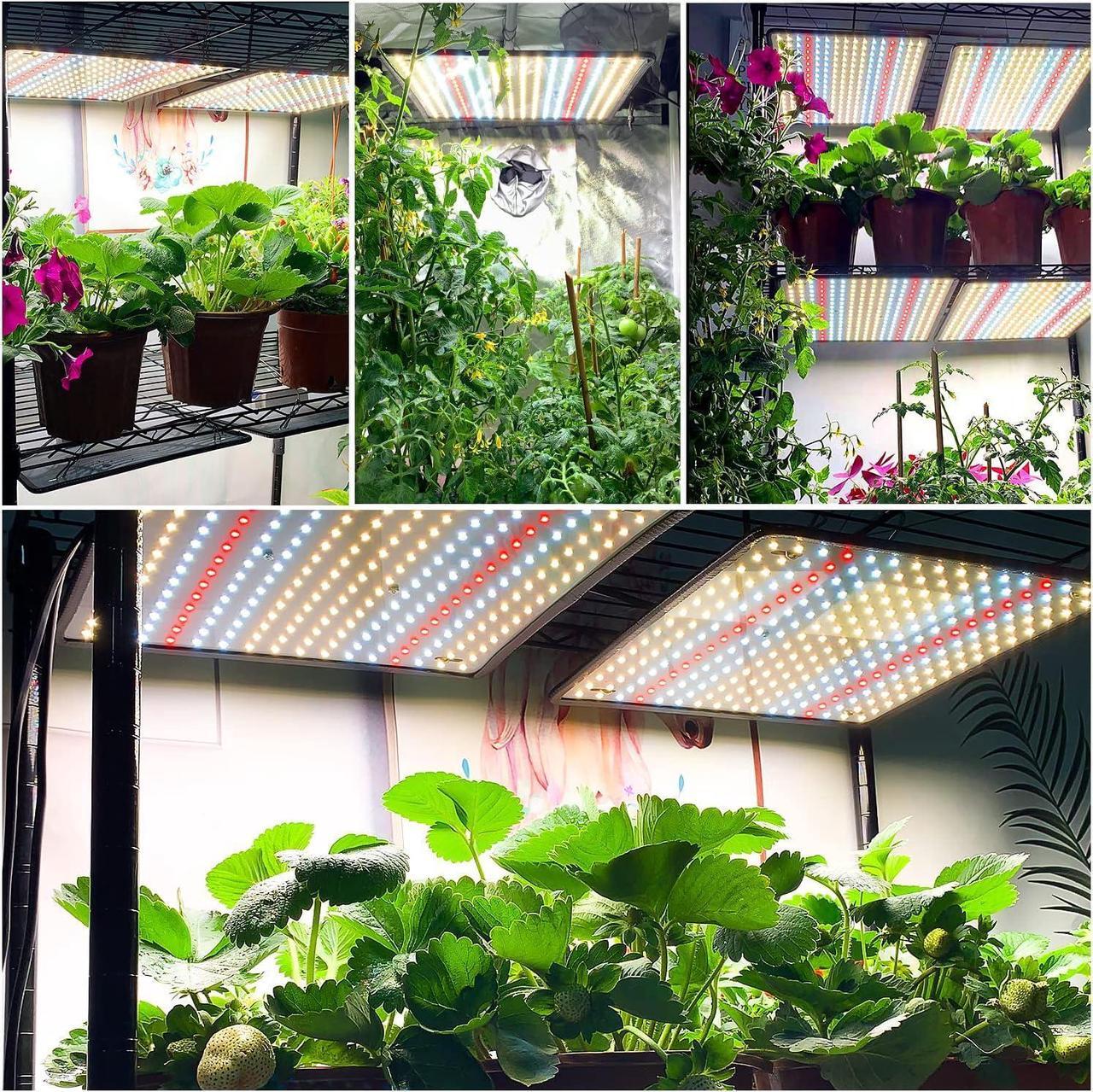 Alt view image 3 of 6 - Grow Light, (2-Pack) 200W LED Grow Lights for Indoor Plants Full Spectrum Plant Growing Lamps for Seedling Veg and Bloom