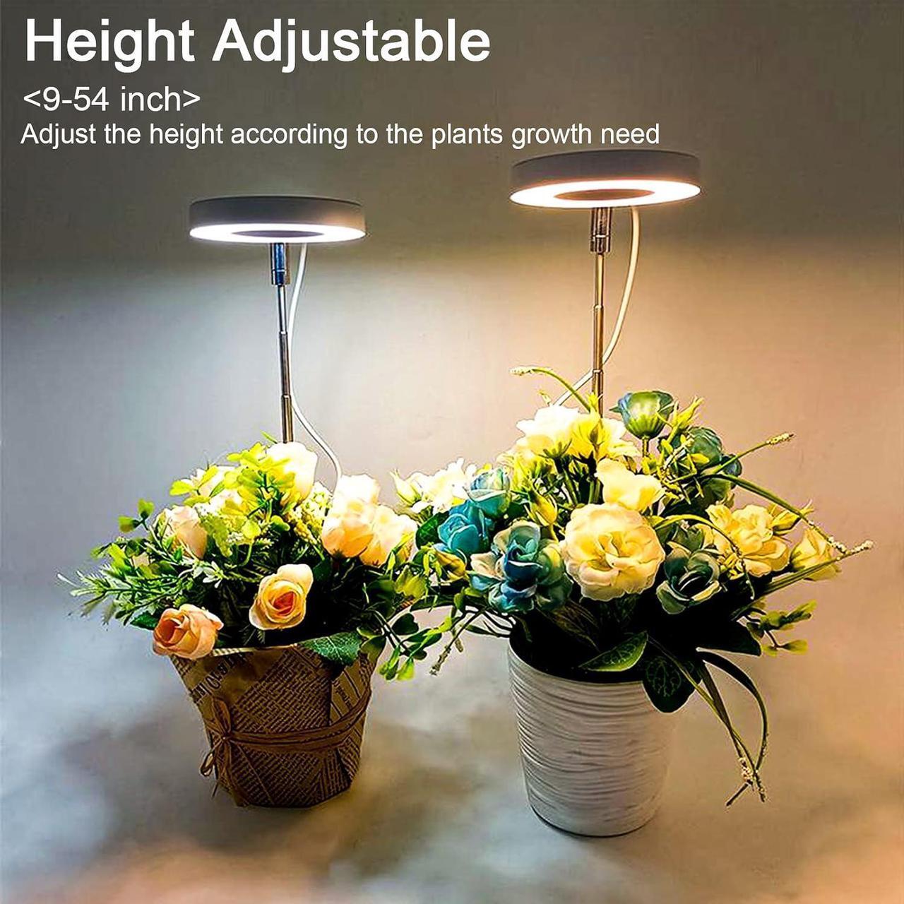 Alt view image 5 of 7 - Plant Grow Light, LED Growing Light Full Spectrum for Indoor Plants, Brightness Adjustable, Timer 3H/9H/12H, 5V Low Safe Voltage, 3 Colors, Height Adjustable, Idea for Small or Tall Plant Light